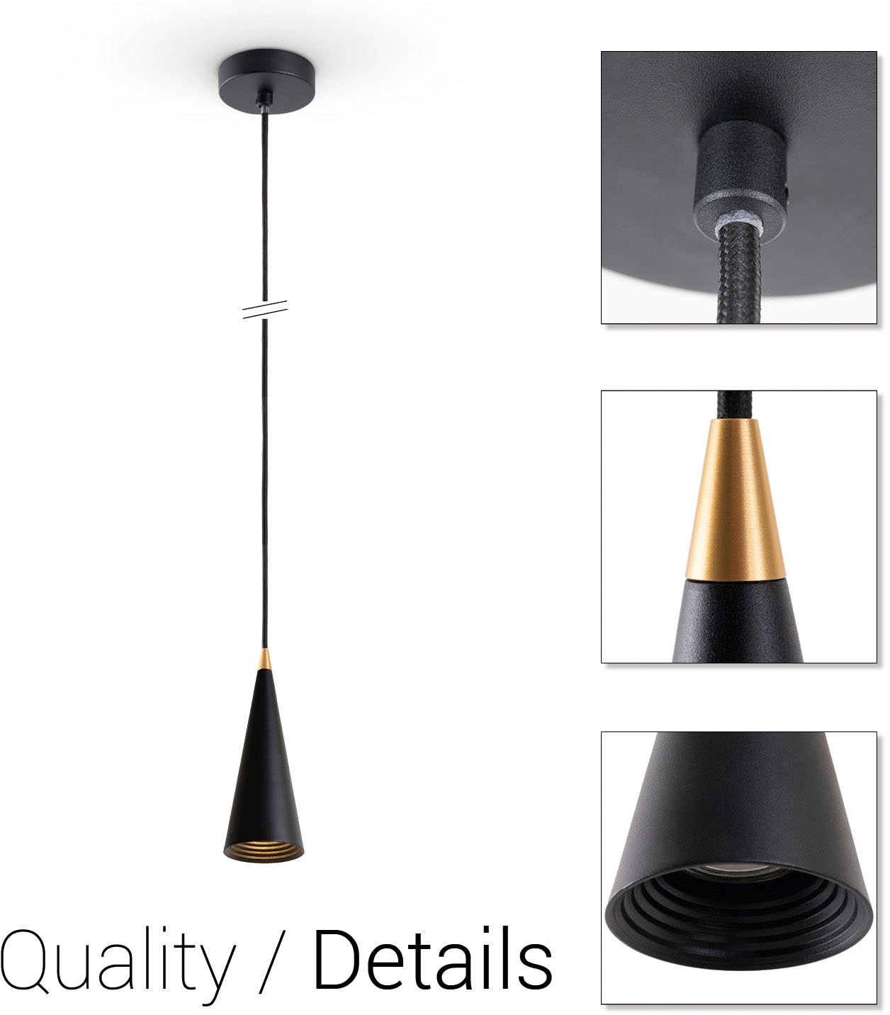 Paco Home Pendelleuchte »ROLLINA«, Leuchtmittel GU10 | ohne Leuchtmittel, Hängeleuchte Esszimmer Küchenlampe Metall Industrial Design GU10