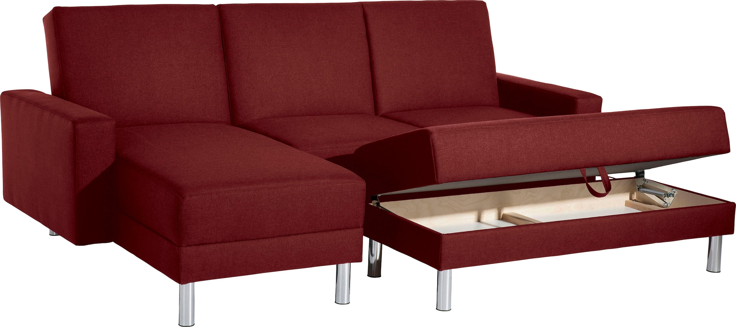 Max Winzer® Schlafsofa »Just Fresh«, mit Rückenverstellung, inklusive Stauraumhocker