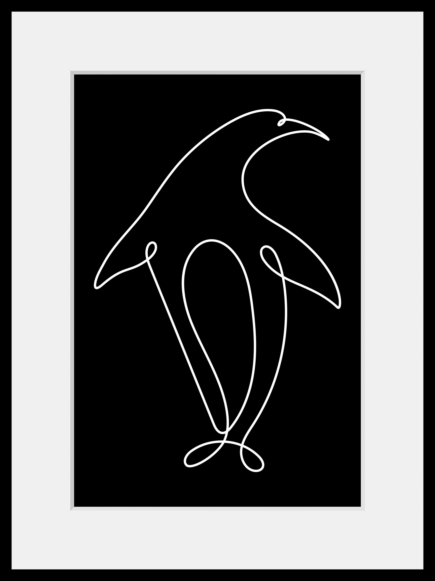 queence Bild »Lilu«, Pinguine-Kunst-Schwarz-Weiß, (1 St.), HD Premium Poste günstig online kaufen