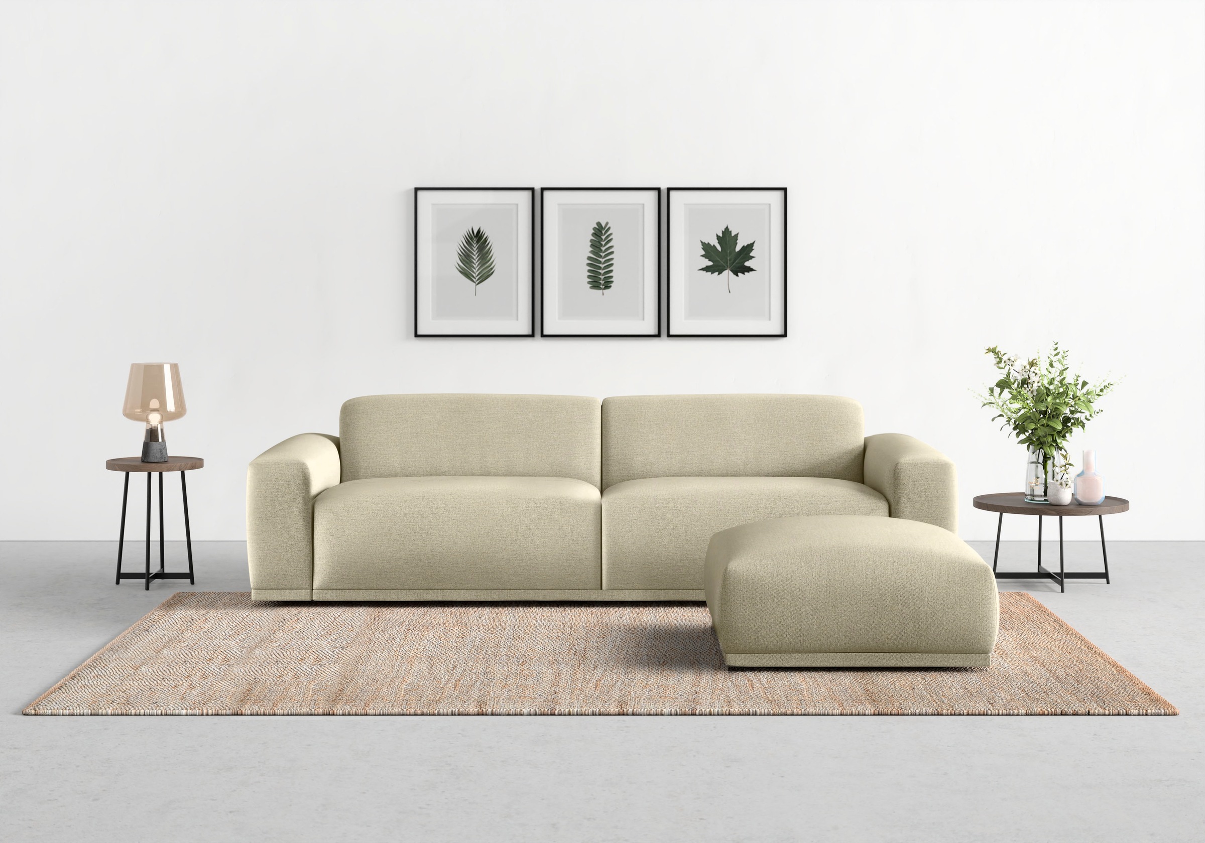 TRENDMANUFAKTUR Big-Sofa »Braga, mit hochwertigem Kaltschaum, Megasofa, in Cord erhältlich«, modernes Big-Sofa, Couch mit hohem Sitzkomfort, 254/72/107 cm (B/H/T)