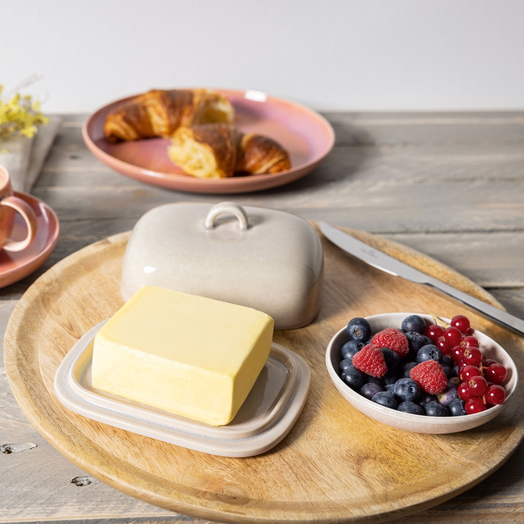 like. by Villeroy & Boch Butterdose »Butterdose Perlemor Home 15,5 x 12 x 8 cm beige«, (1 tlg.)
