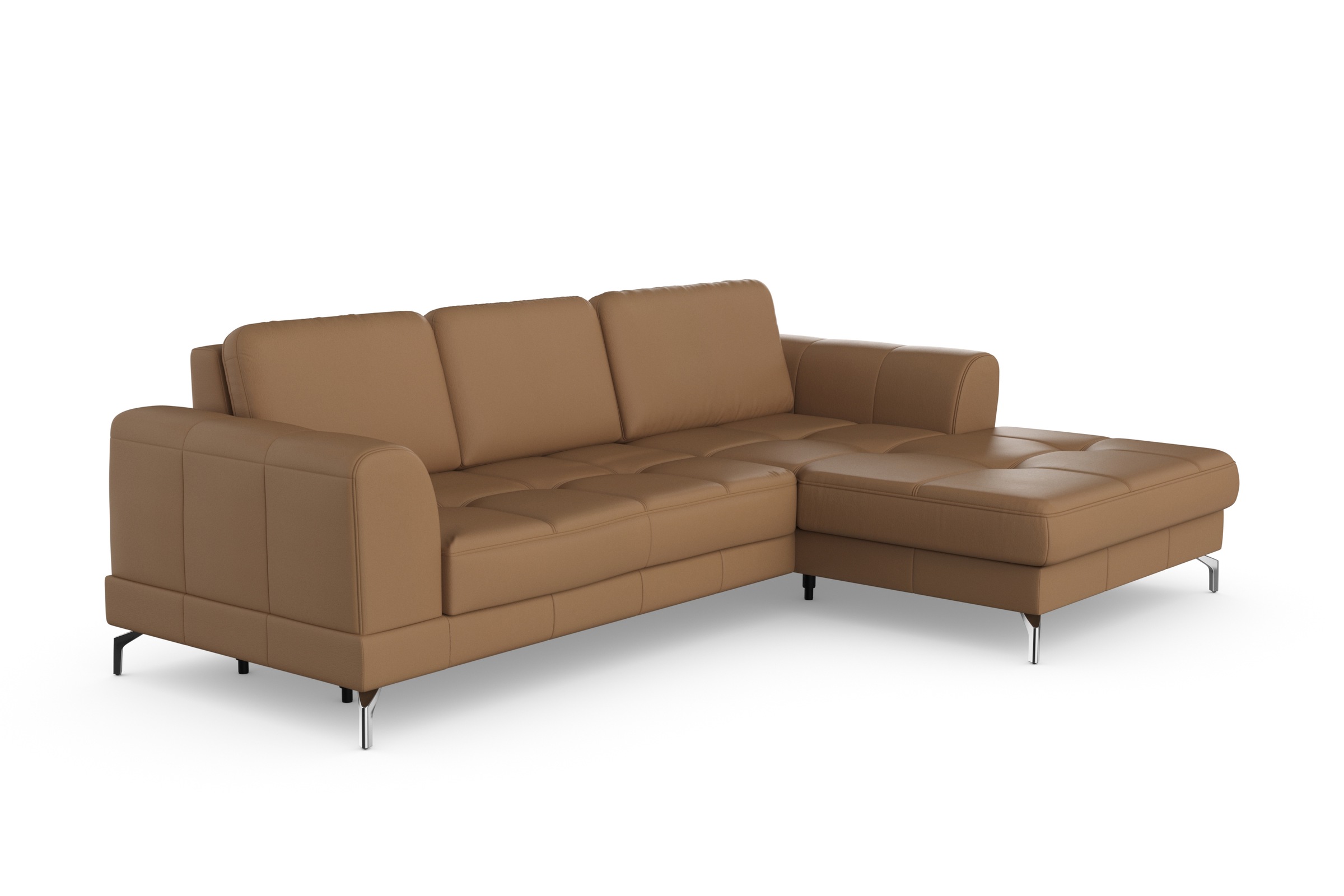 sit&more Ecksofa »Bendigo L-Form«, inklusive Sitztiefenverstellung, Bodenfreiheit 12 cm, in 2 Fußfarben