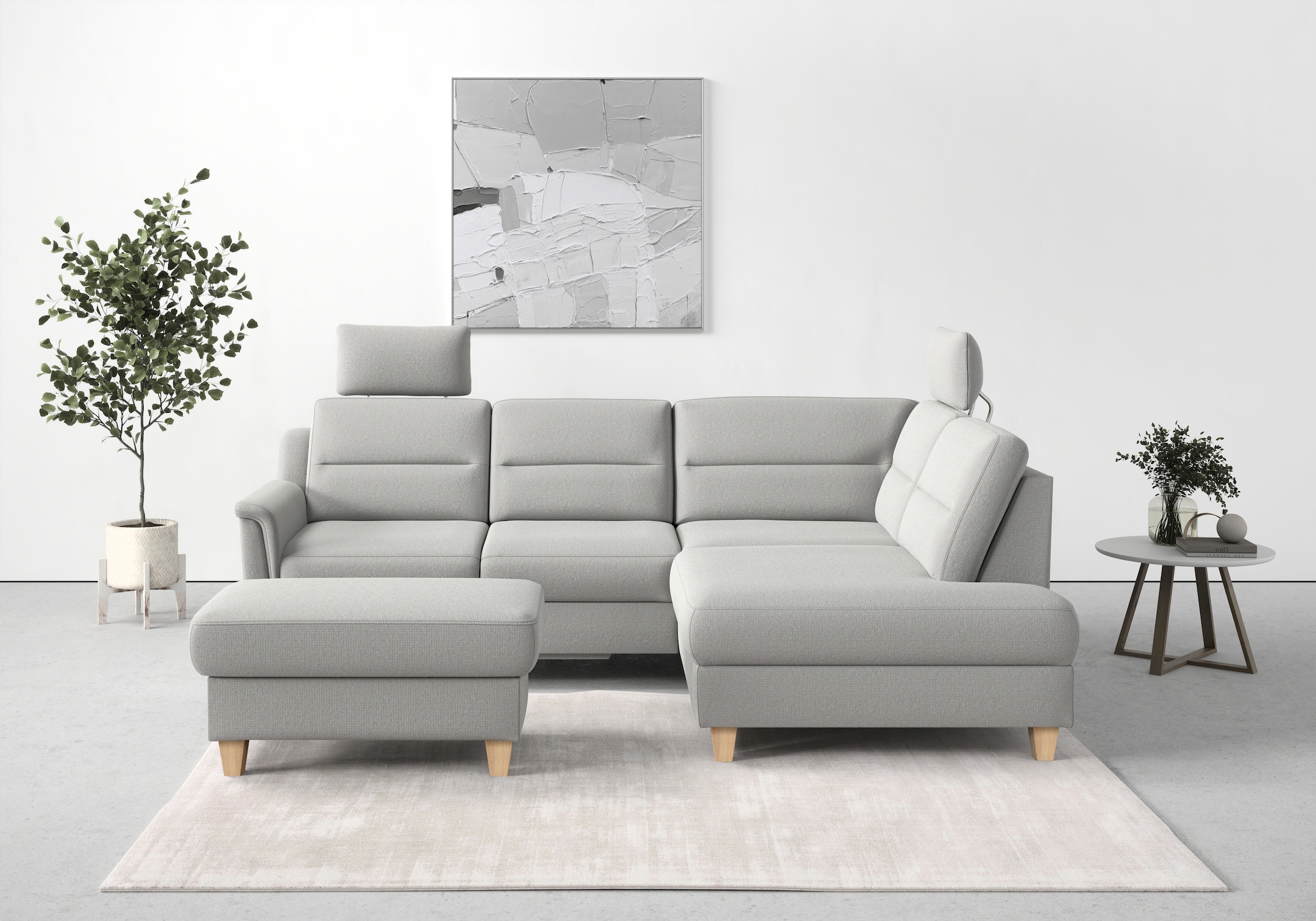 sit&more Ecksofa "Farö L-Form", inklusive Federkern, wahlweise mit Bettfunk günstig online kaufen