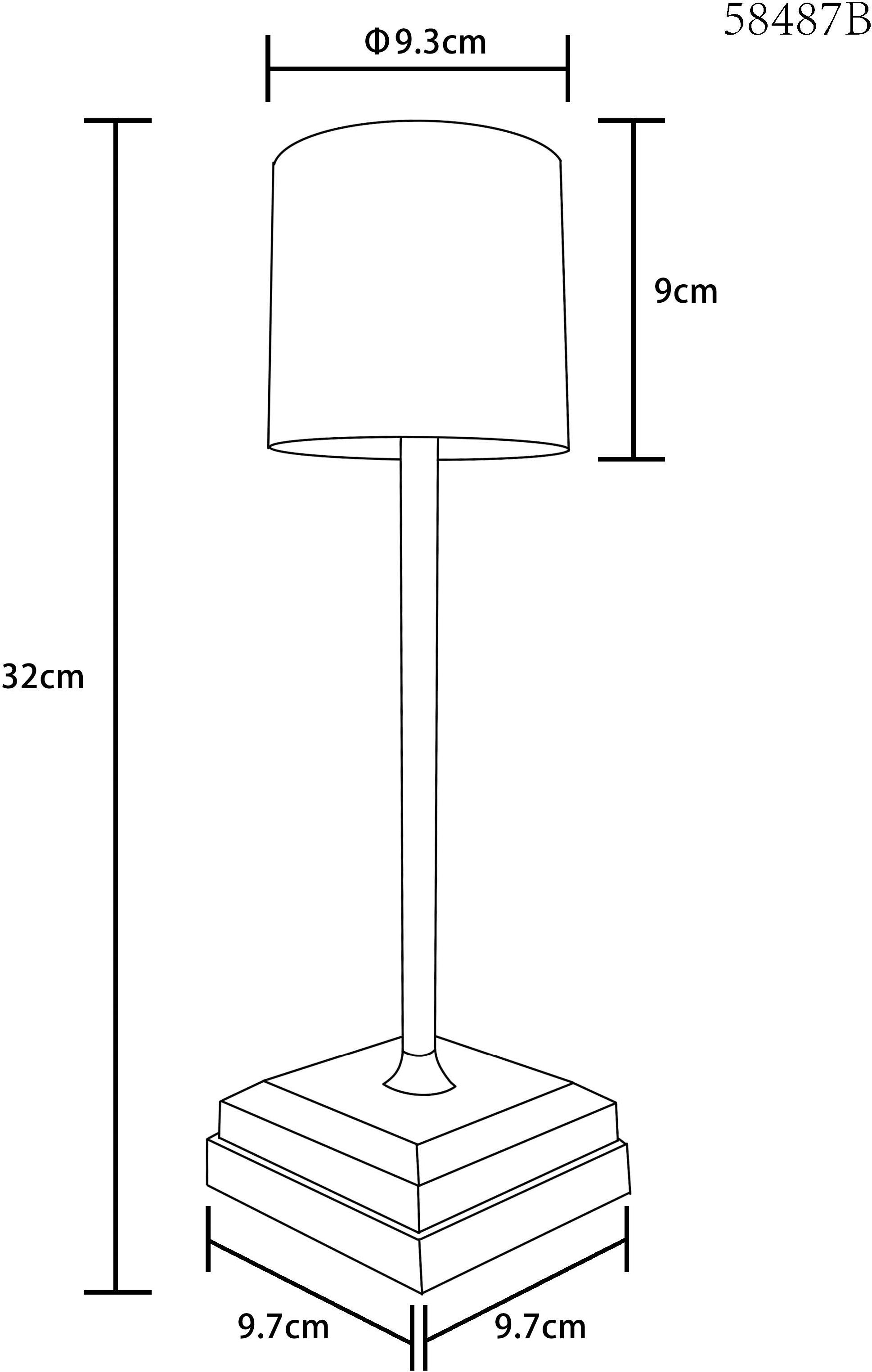 GLOBO LIGHTING Tischleuchte »DIXON« LED-Modul 1 Stk. Extra-Warmweiß Tischlampe Nachttischlampe Deko-Tischleuchte Schlafzimmer
