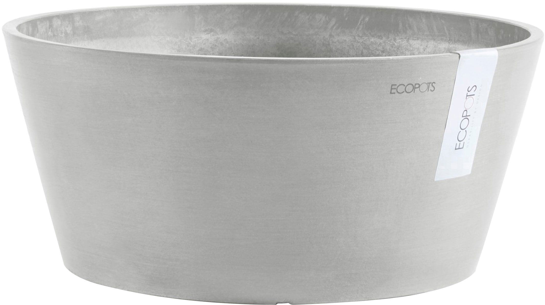 ECOPOTS Blumentopf »Frankfurt 40 Weißgrau«, für innen und außen: frostsicher, bruchsicher und lichtbeständig