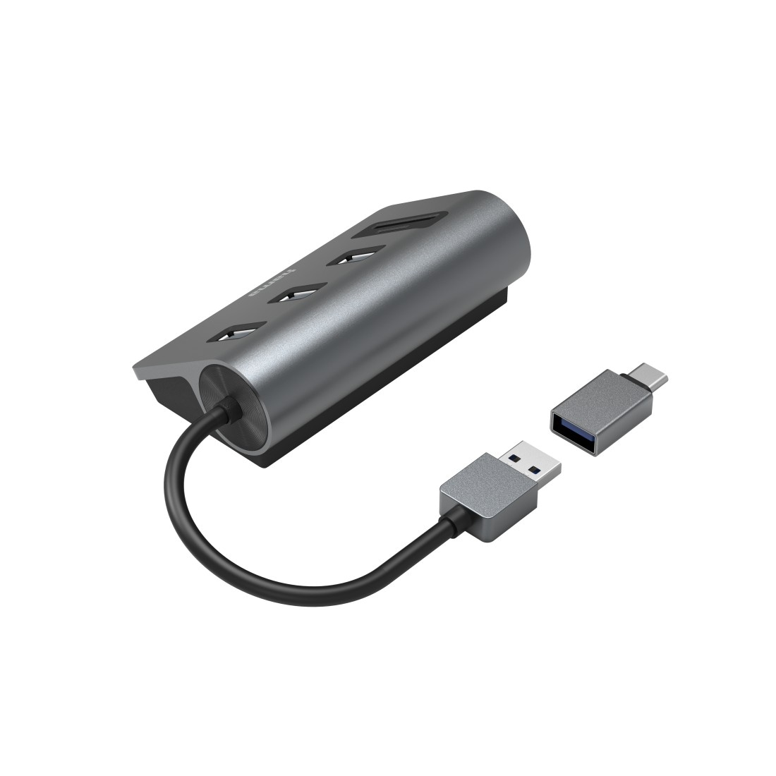 Hama USB-Adapter »USB Hub Kartenleser, 5 Ports, 3x USB A, SD, microSD, USB C Adapter«