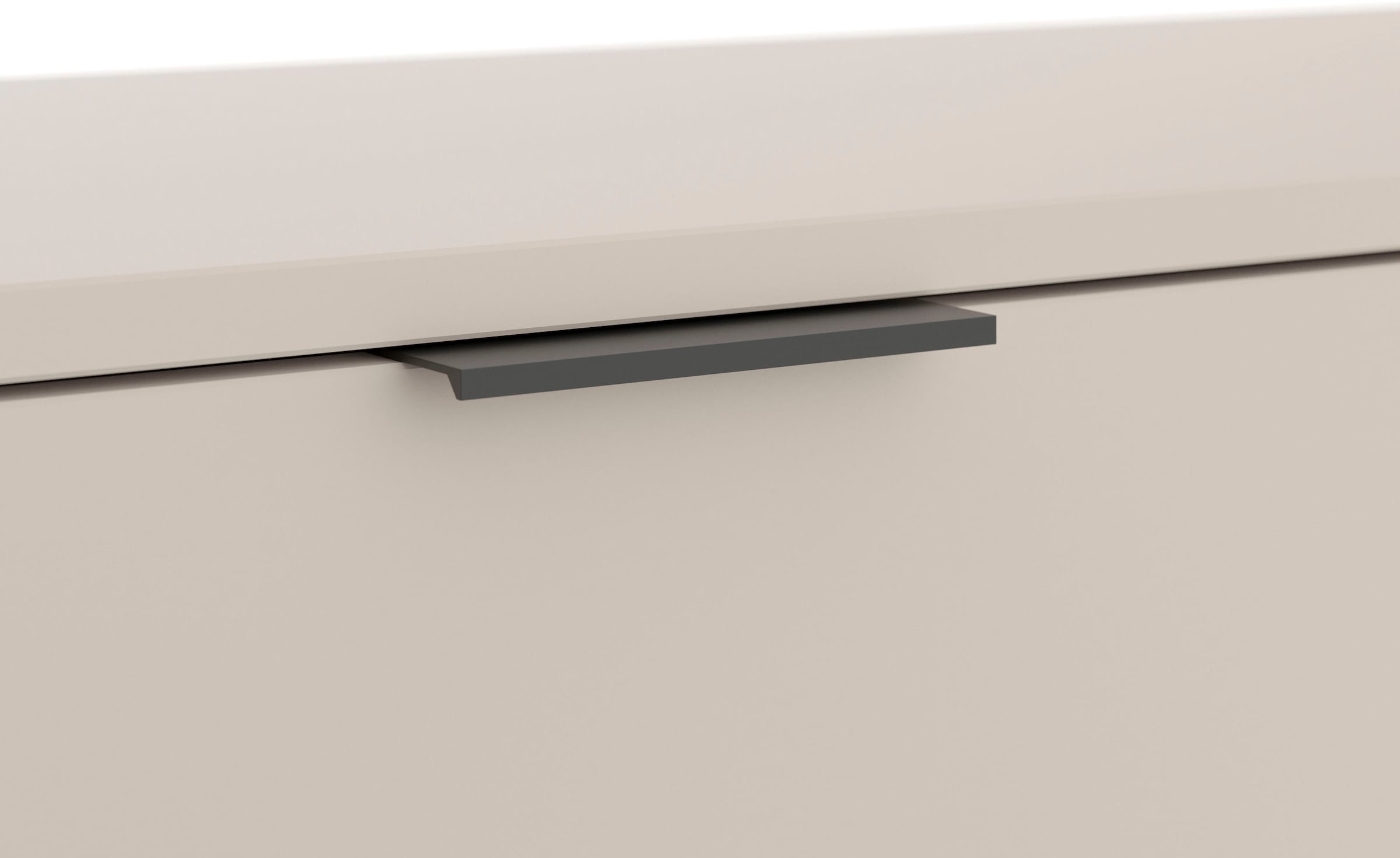 OTTO home Lowboard »Oslo, B/H/T: 180/40/33 cm« 2 Klappen, schwarze Metallgriffe, schwarze Füße