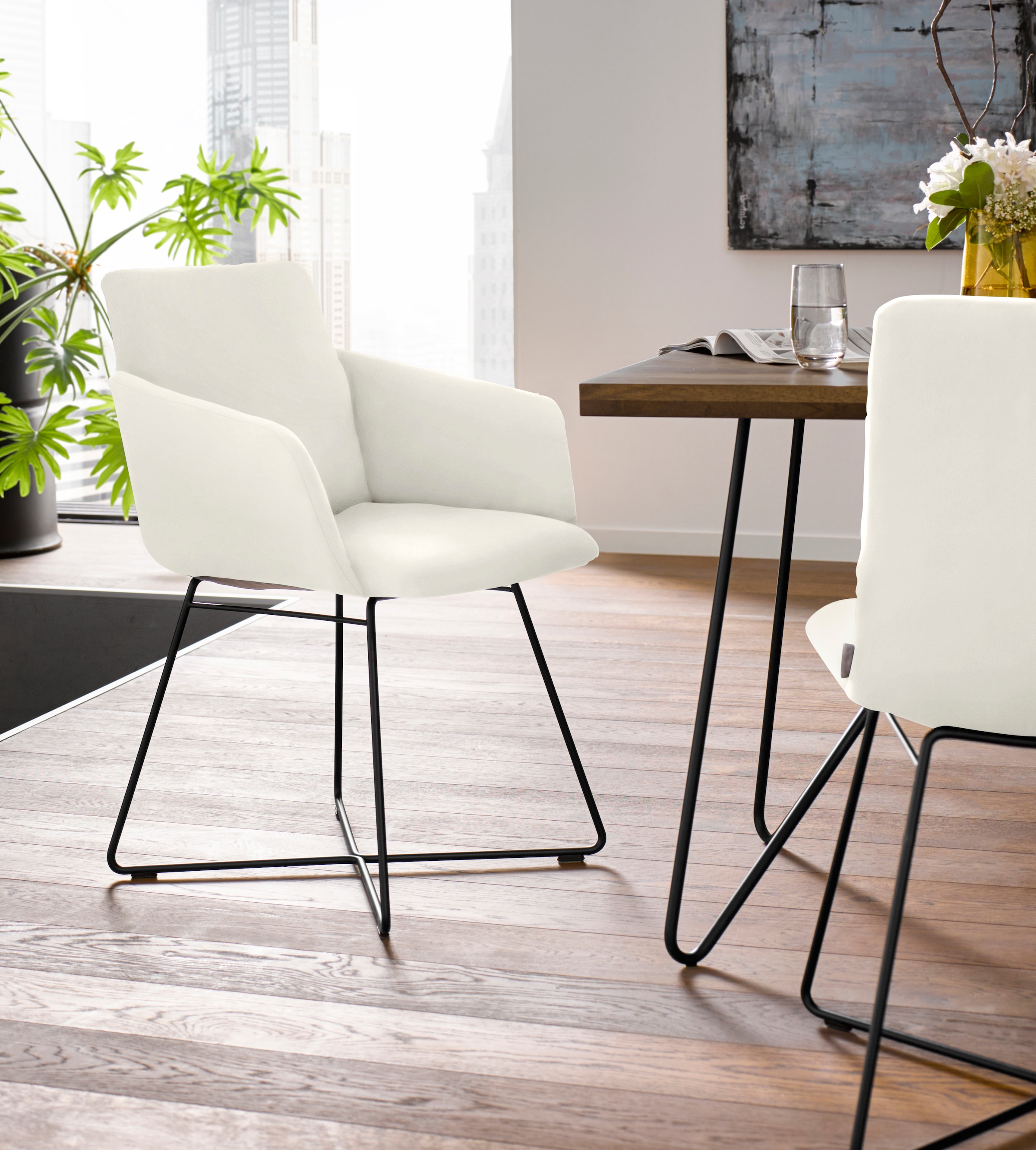 W.SCHILLIG Armlehnstuhl »jakob« () mit Drahtrohrgestell in Bronze pulverbes günstig online kaufen