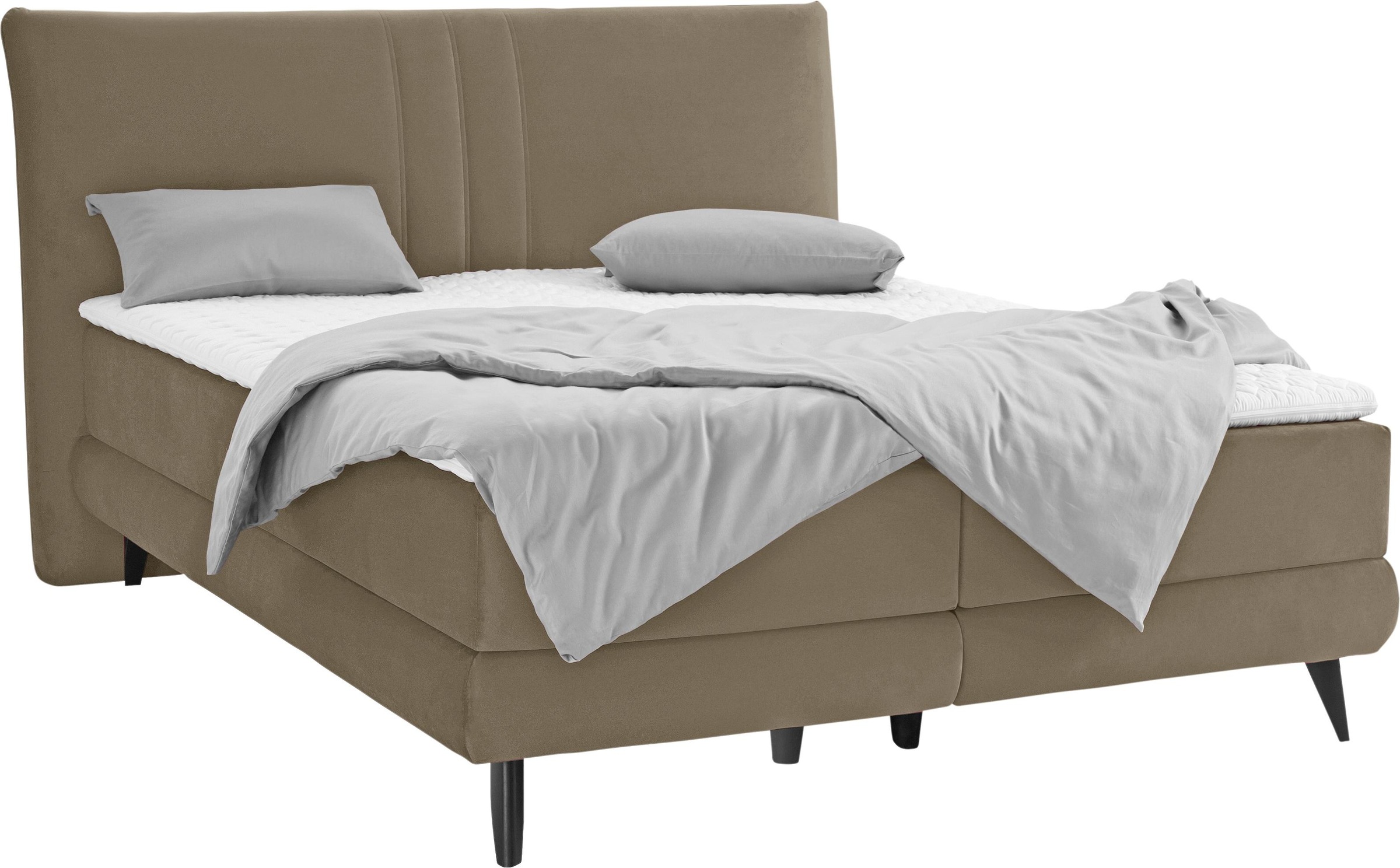 Places of Style Boxspringbett »Skien«, incl. Kaltschaumtopper, 2 Härtegrade, 3 Ausführungen