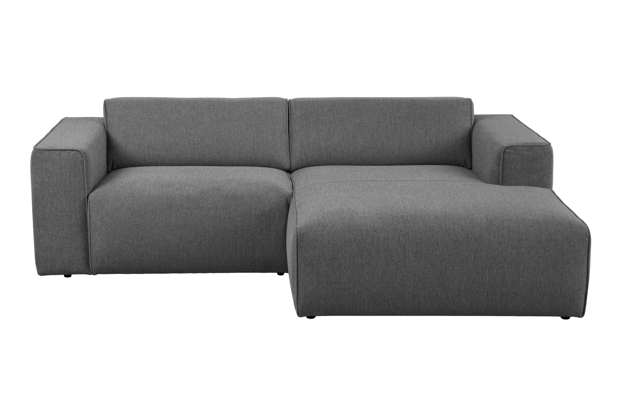 andas Ecksofa »Noord mit Kedernaht, Breite 234 cm«, Cord, Struktur, Webstoff, mit Wellenunterfederung, Massivholzrahmen