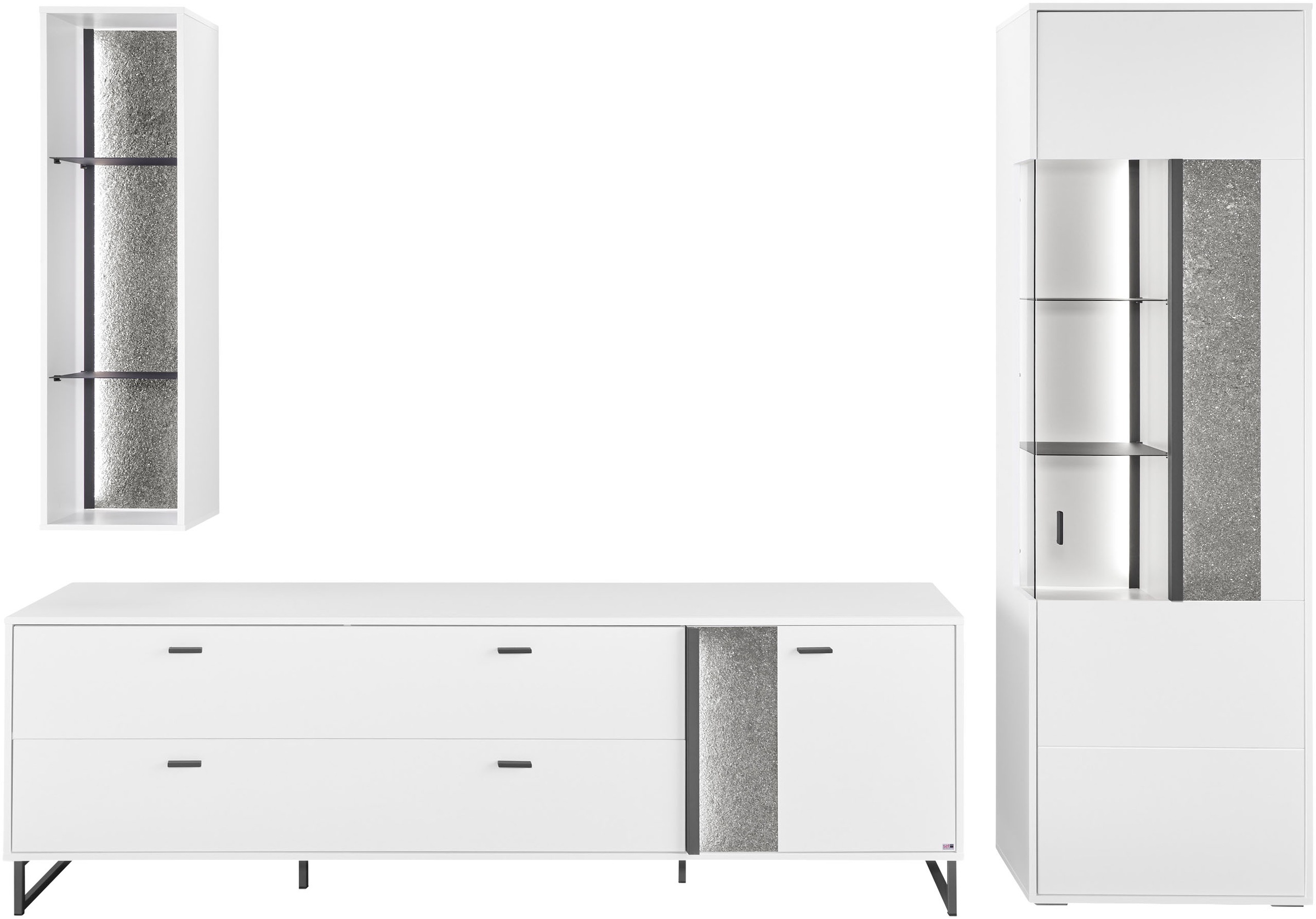 set one by Musterring TV-Wand »Deltona« 3 Stk. tlg. Zierelemente aus Sandst günstig online kaufen