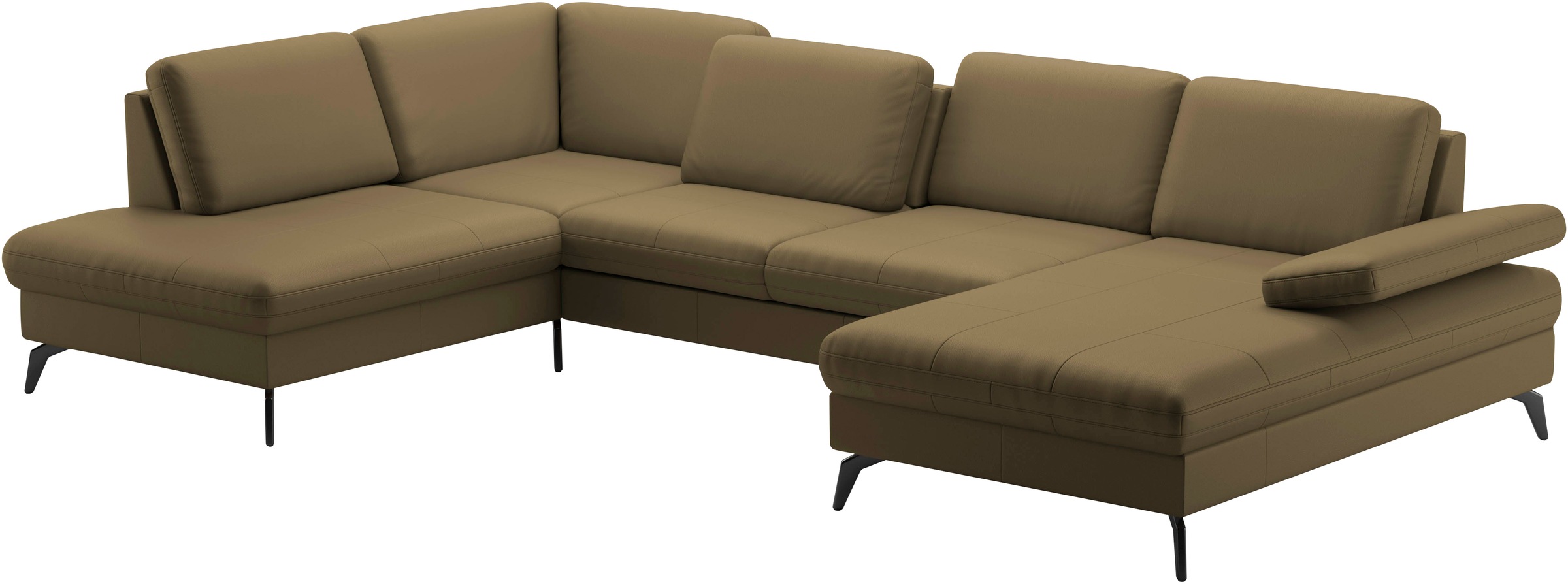 sit&more Wohnlandschaft »Morris U-Form, inkl. Sitztiefenverstellung«, wahlweise mit Armteilverstellung, Bettfunktion & Bettkasten