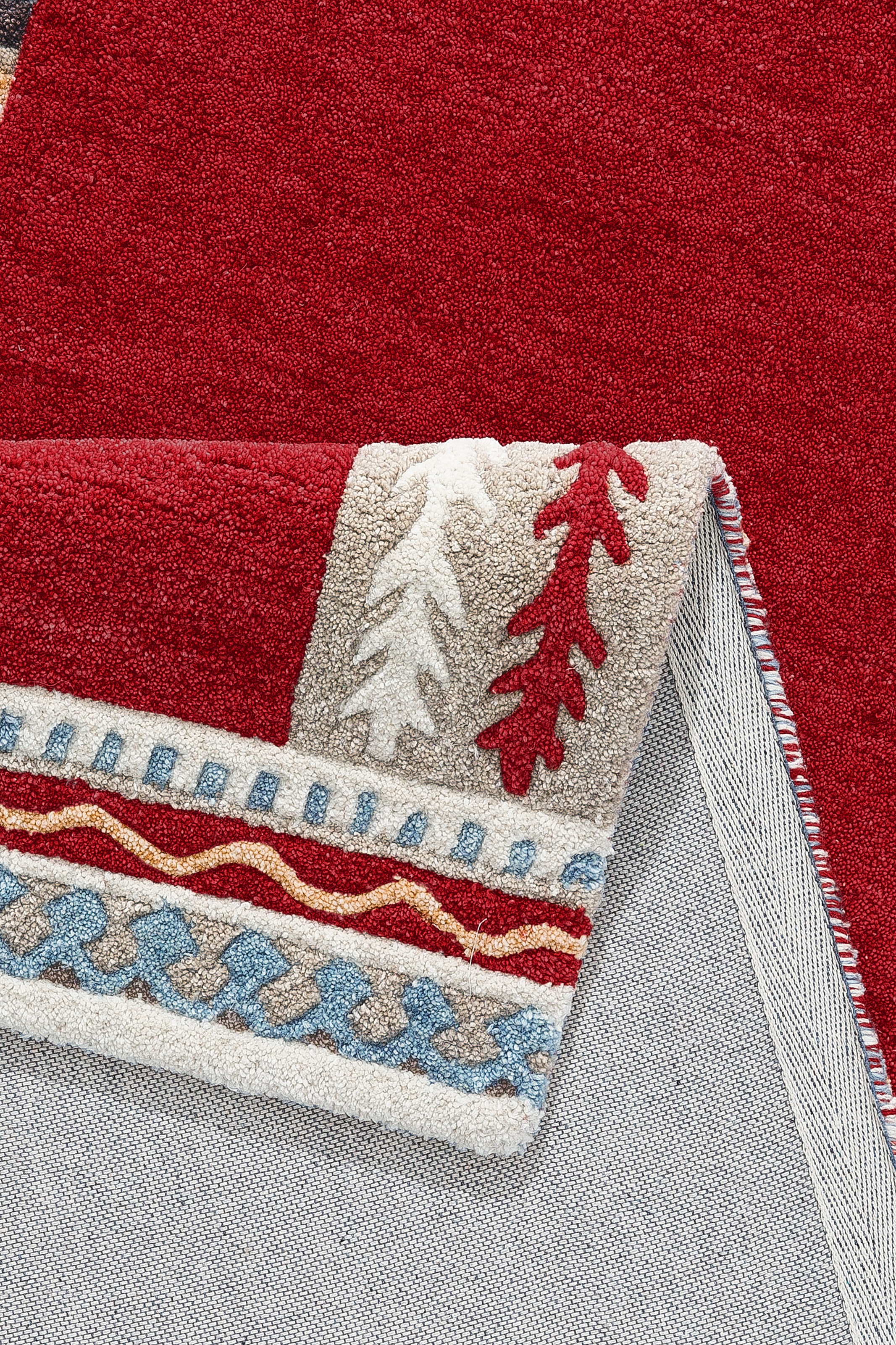 THEKO Läufer »Nuno, reine Wolle,  Handgefertigt, mit Bordüre« rechteckig 14 mm Höhe handgetuftet, Brücke, Wohnzimmer, Schlafzimmer, Esszimmer