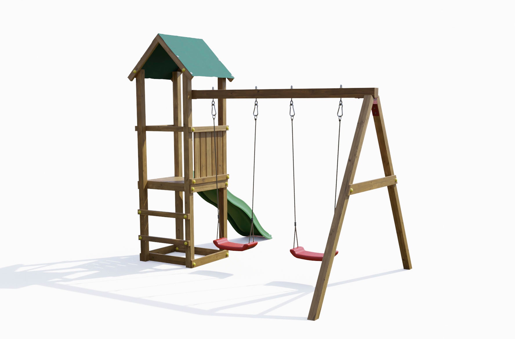 FUNGOO Spielturm »Lucas«, mit Schaukel & Rutsche