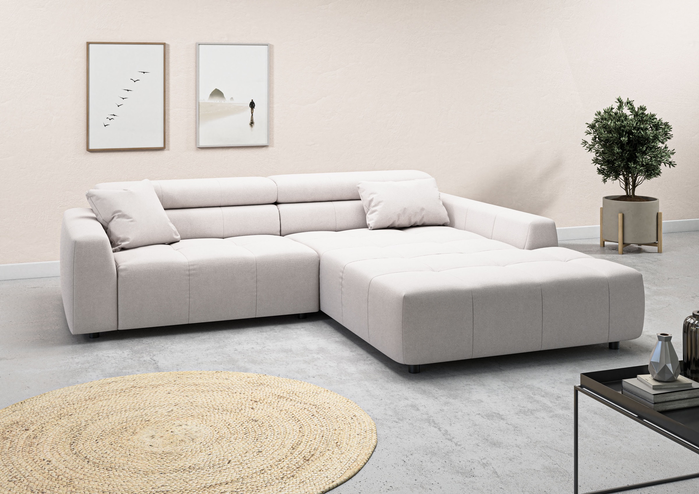 3C Candy Ecksofa »Denver auch mit Cord- und Easy care-Bezug, Kopfteilverste günstig online kaufen
