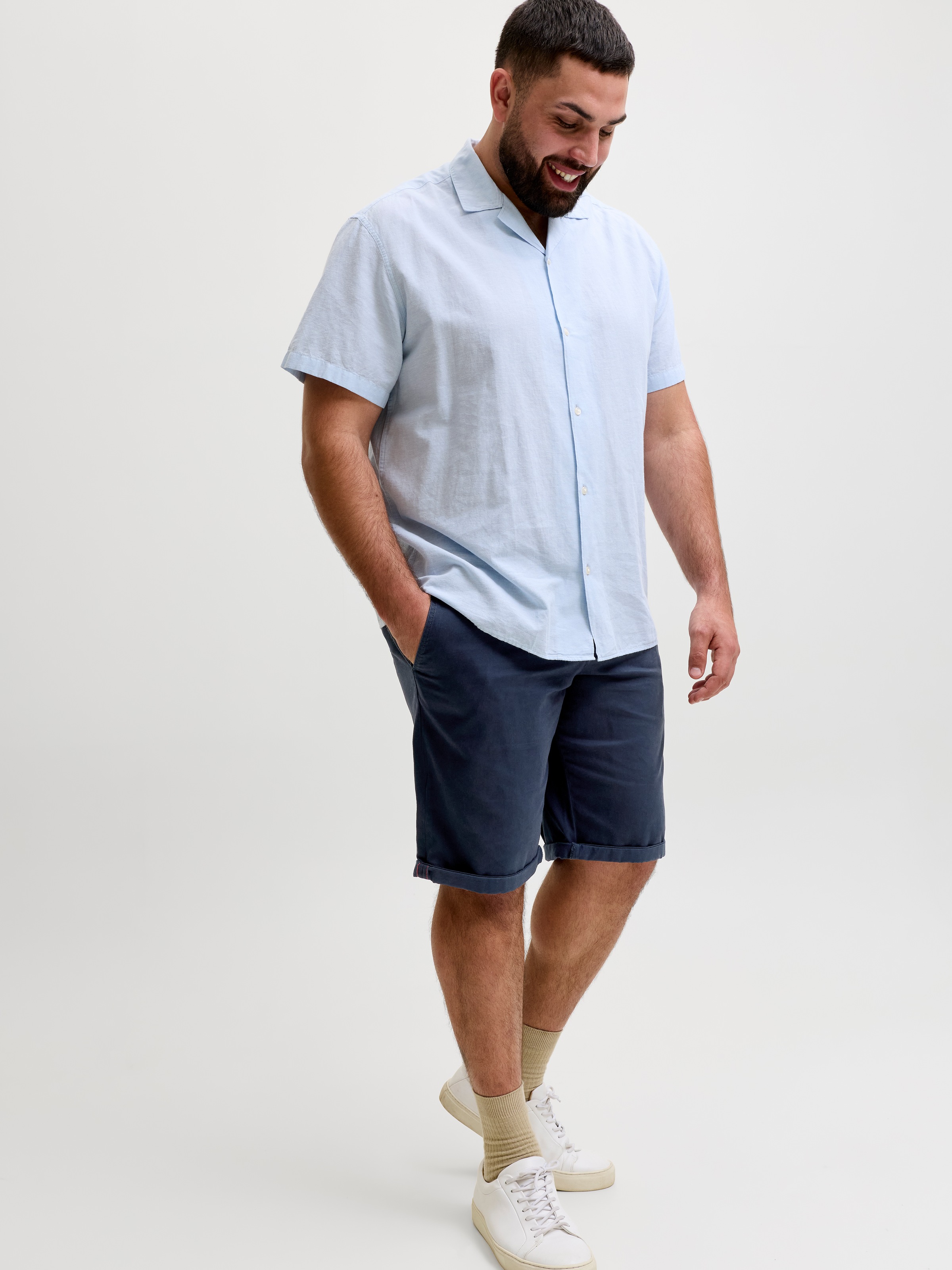 Jack & Jones PlusSize Chinoshorts »JPSTBOWIE JJSHORTS SOLID SN  PLS«  mit Umschlag