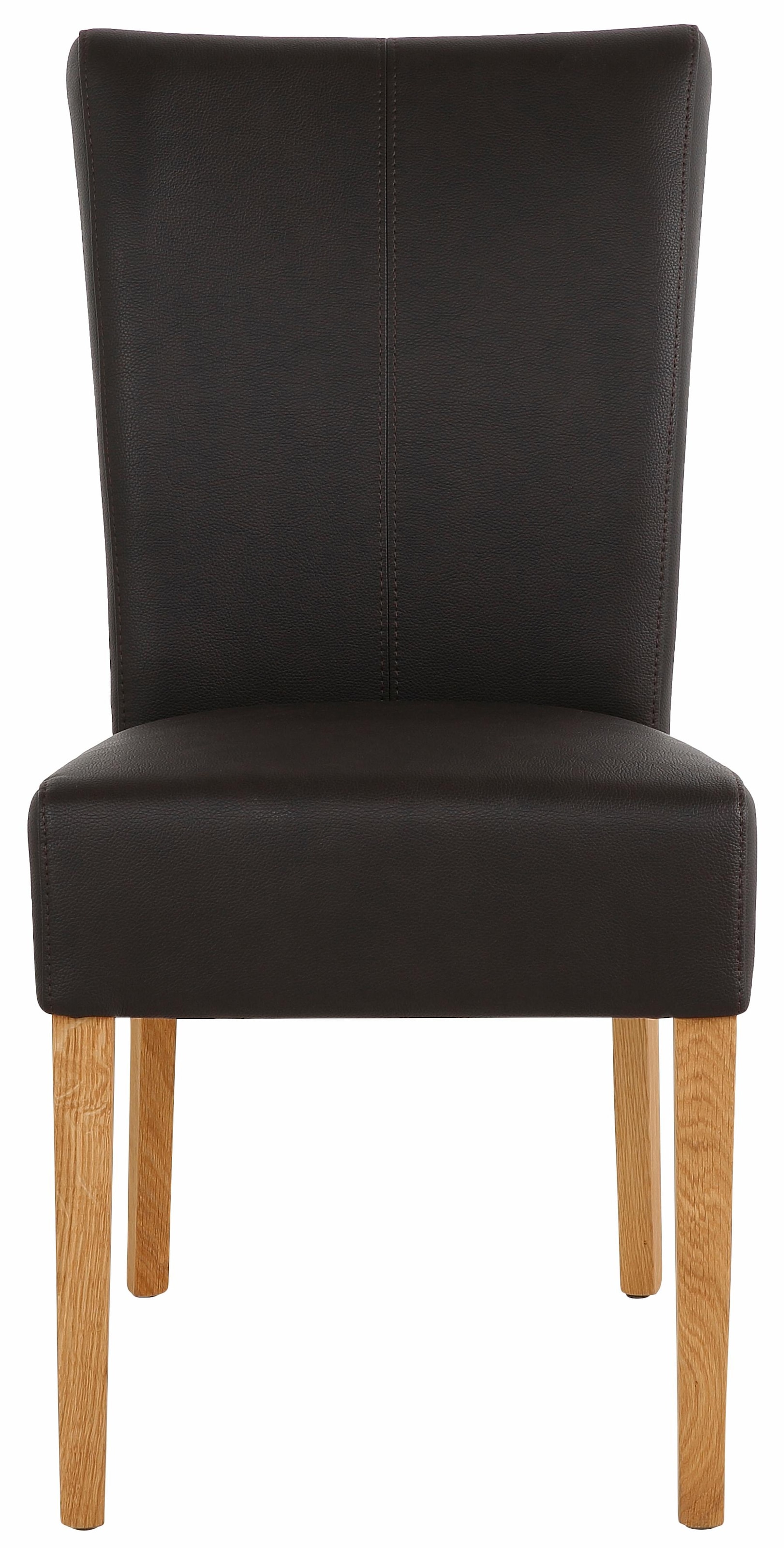Home affaire Esszimmerstuhl »Queen Polsterstuhl BESTSELLER«, (Set), 4 St., Kunstleder, verschiedene Bezüge, Gestell Massivholz