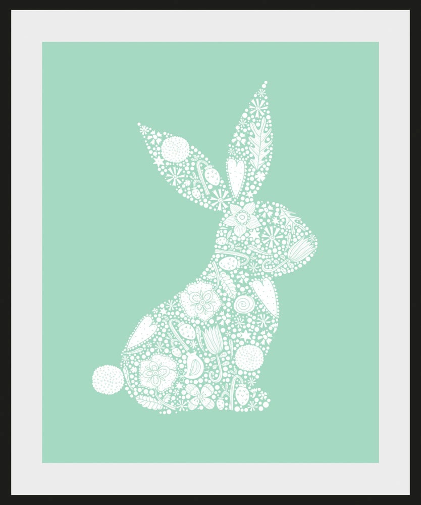 queence Bild »Akimo« Haustiere | Kunst | Ostern 1 Stk. tlg. HD Premium Poster-Druck inkl. Holzrahmen