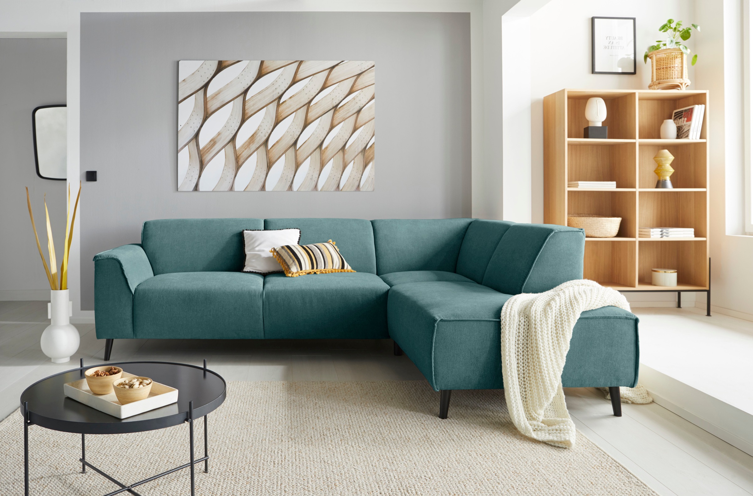 DOMO collection Ecksofa »Amora, bequem und zeitlos, L-Form«, mit Federkern günstig online kaufen