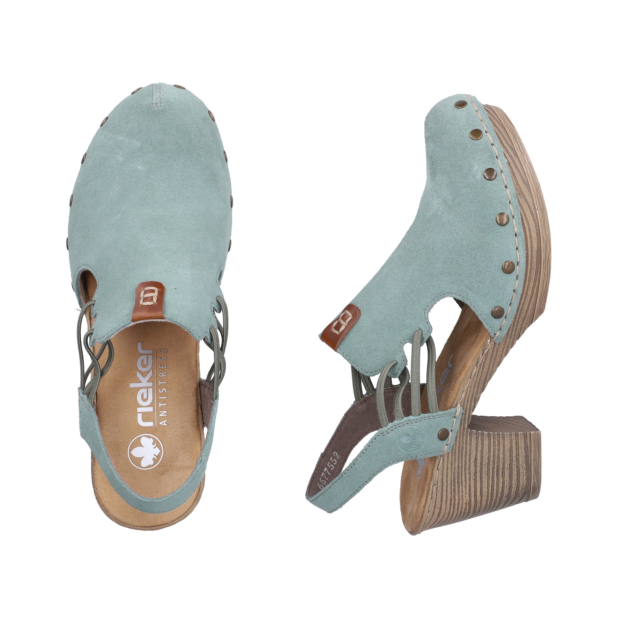 Rieker Clog  Sabot, Sandalette, Sommerschuh mit seitlichen Gummizügen