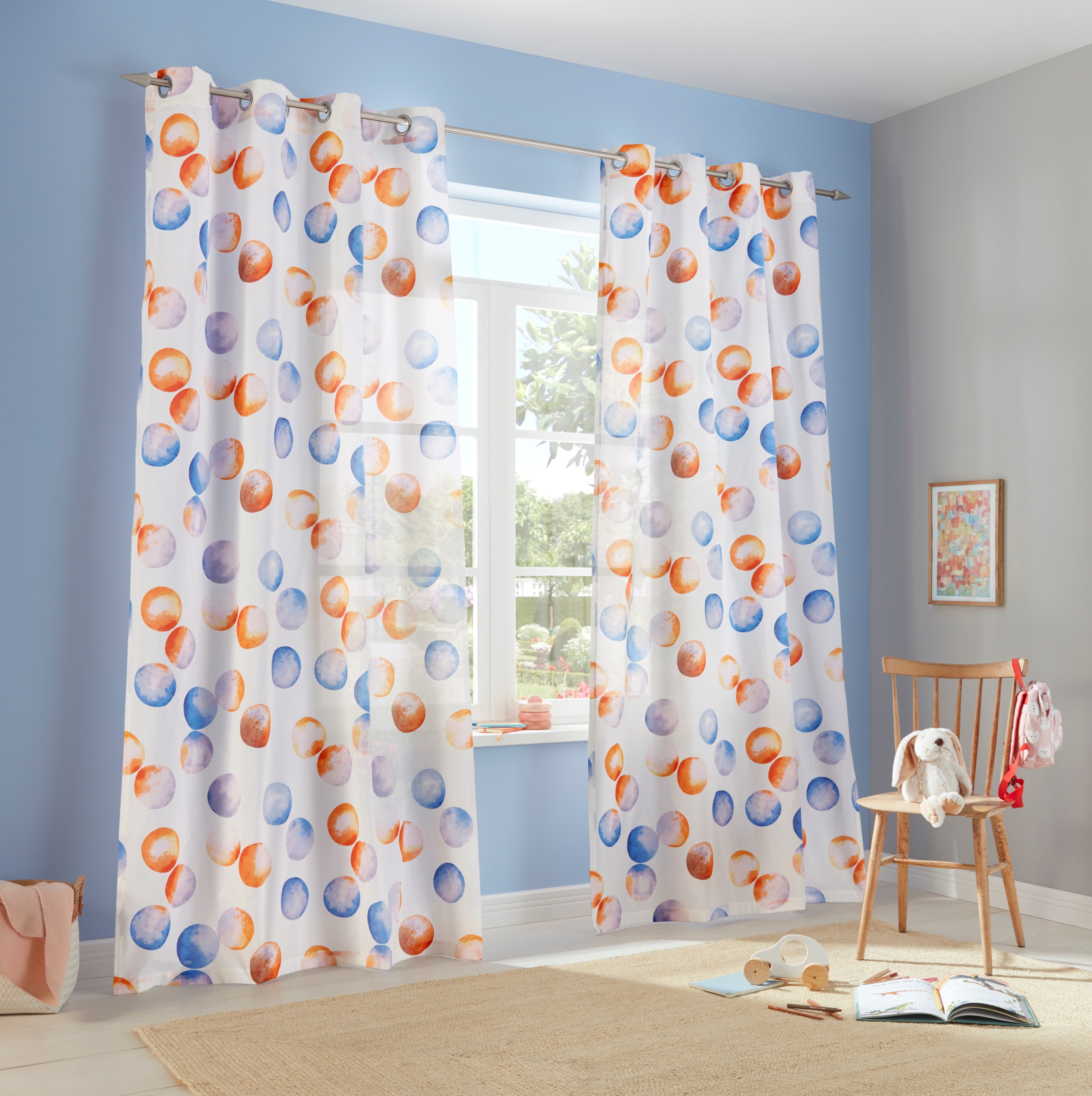 Lüttenhütt Gardine »Kreise« Ösen 1 Stk. tlg. günstig online kaufen