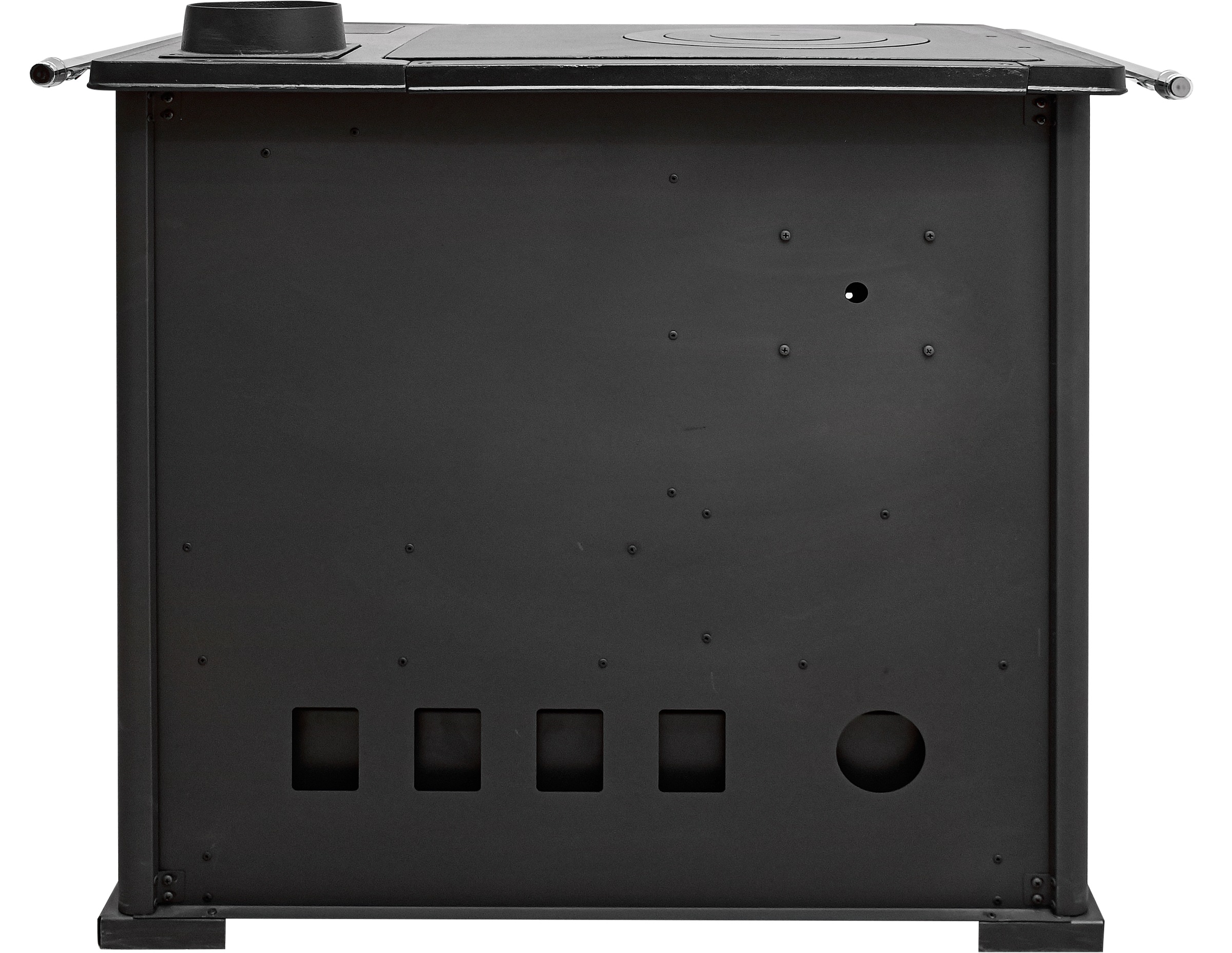 Festbrennstoffherd »Heathus Küchenofen »Cook Premium« Pure Black«, Ofenherd zum Heizen, Kochen & Backen