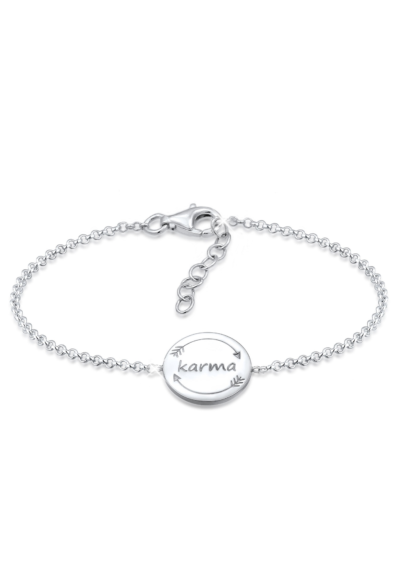 Bild von Elli Armband »Karma Wording Plättchen Boho Festival 925 Silber«