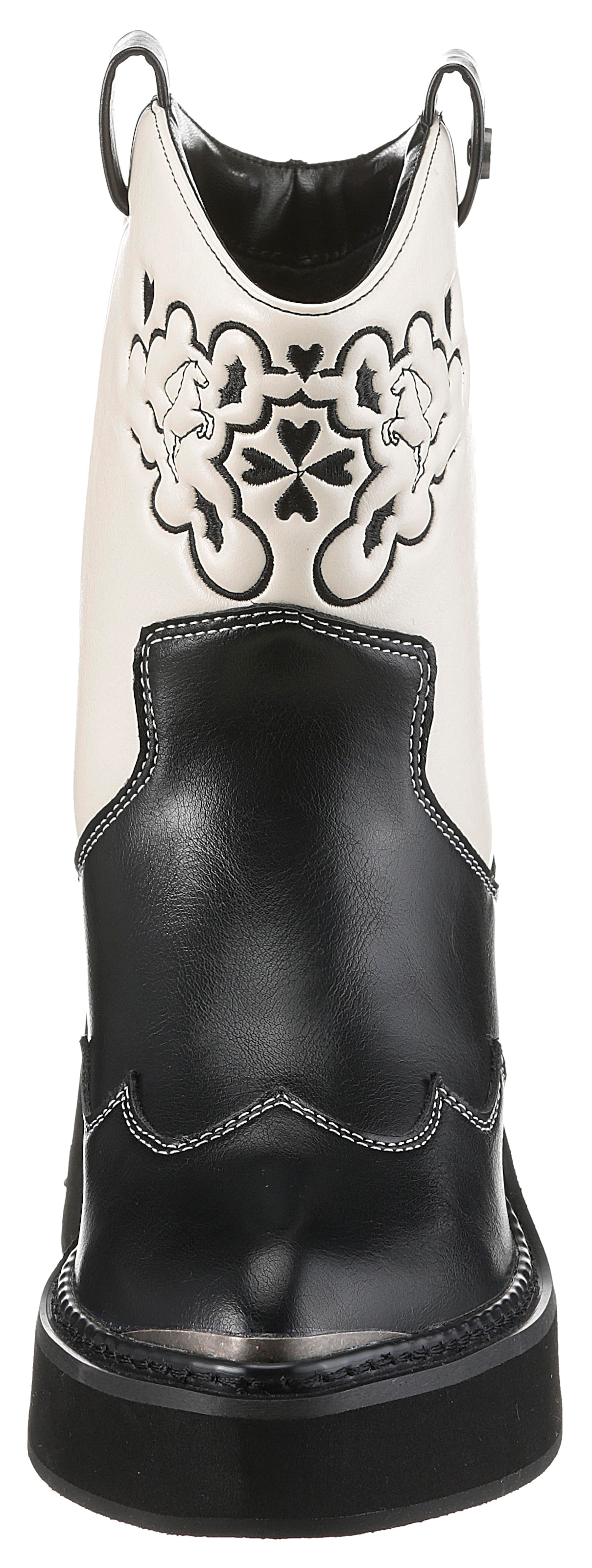 Buffalo Cowboy Stiefelette »BULL BOOT VEGAN«, Westernstiefelette, Cowboy Boots, Schlupfboots, mit Stickerei