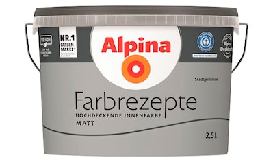 Alpina Wand- und Deckenfarbe »Farbrezepte Stadtgeflüster«, Zeitloses, urbanes Grau,... kaufen