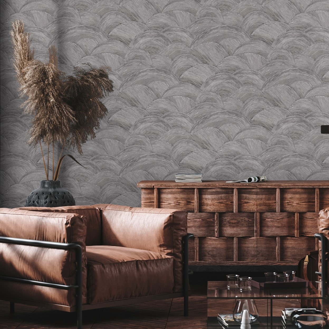 living walls Vliestapete »Metropolitan Stories. Travel Styles. Tapete Abstrakt«, matt-gemustert-neutral, Kunst Tapete Kreise Strukturiert Designtapete Tapeten Wohnzimmer Flur
