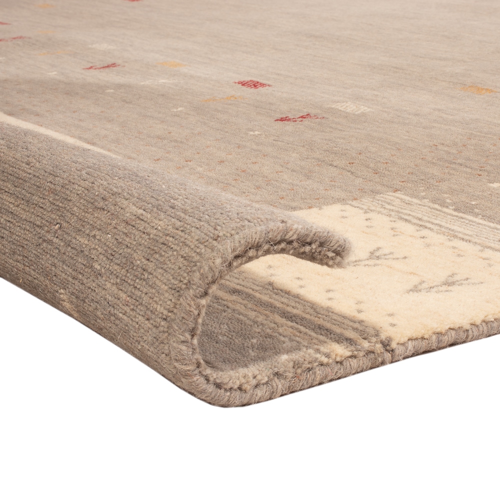 morgenland Wollteppich »Aurora Flair - Gabbeh Teppich - Loribaft Softy«, quadratisch, 1,2 mm Höhe, Sehr weicher Flor