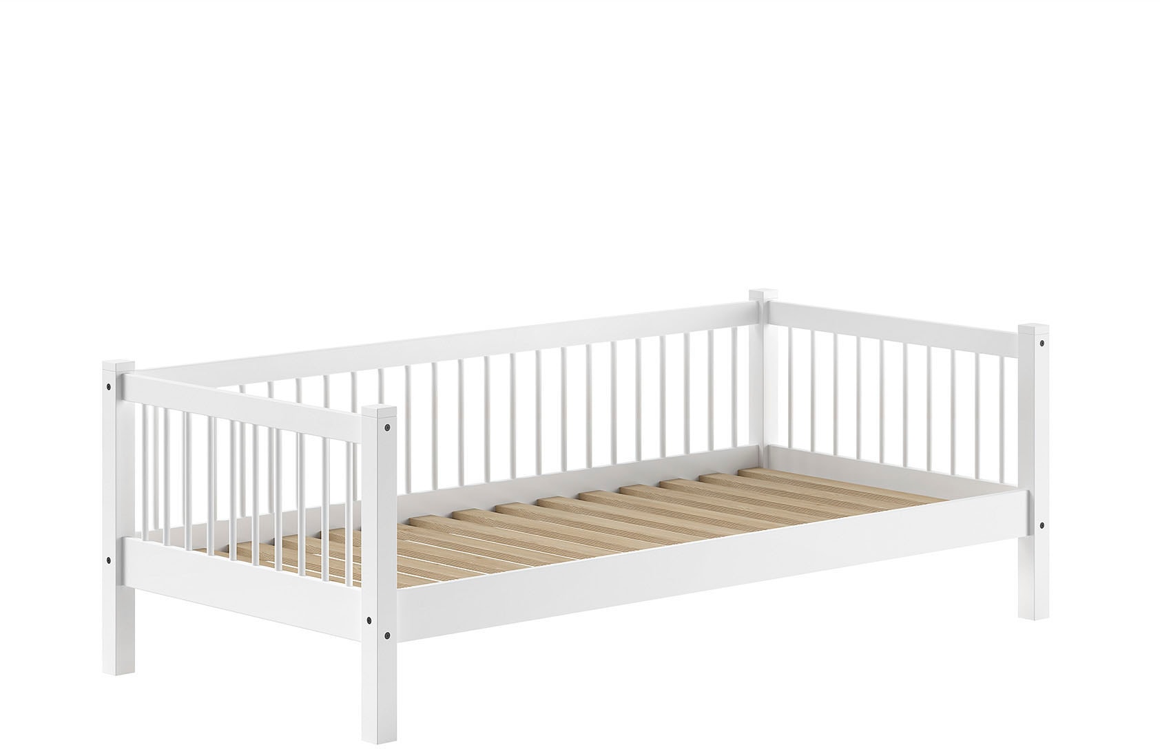 Home affaire Einzelbett, (Made in Europe), mit LF 90x200 cm, wahlweise mit o. ohne Bettschublade, Buche weiß