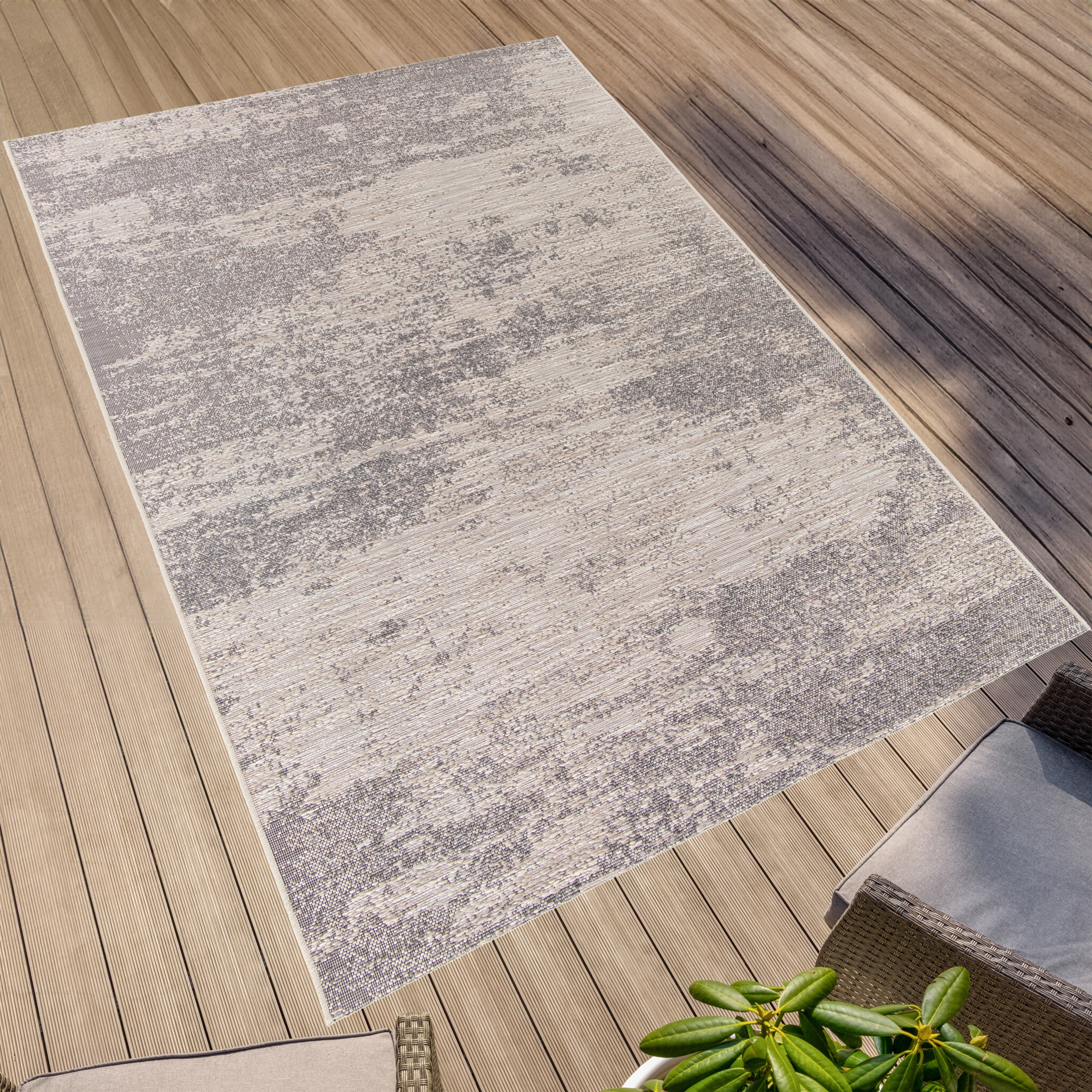 Primaflor-Ideen in Textil Teppich »Outdoorteppich MEADOW - Stone, Made in B günstig online kaufen