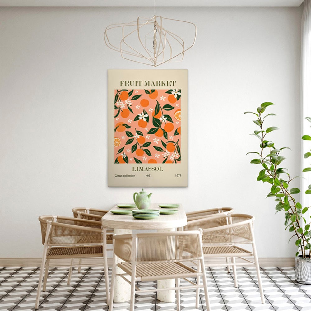 A.S. Création Leinwandbild »Fruit Market 1 - Wandbild Beige Orange Keilrahm günstig online kaufen