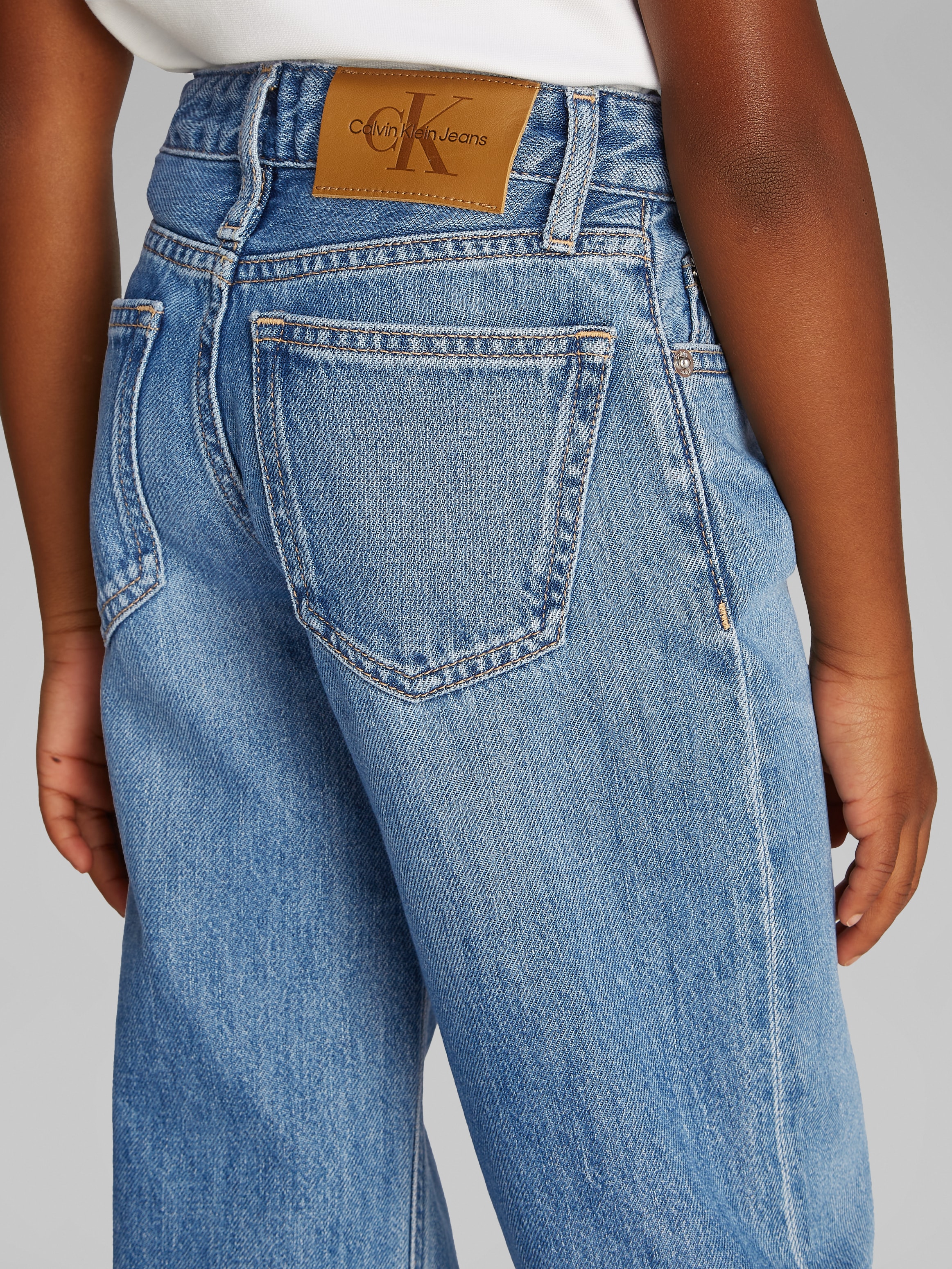 Calvin Klein Jeans Weite Jeans »WIDE LEG RELAXED LW SOFT BLUE«, in blauer Waschung