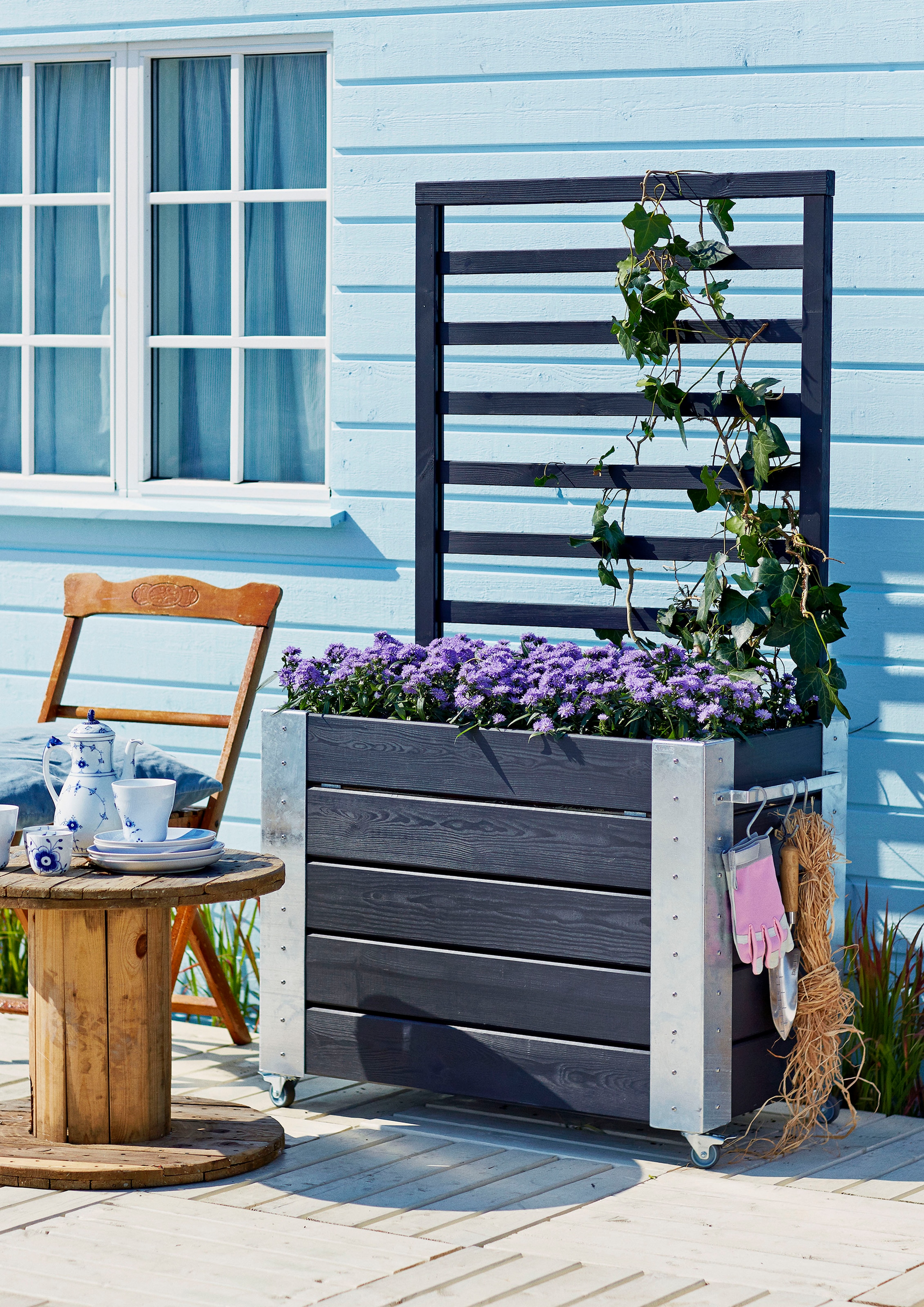 PLUS Blumenkasten »Cubic«, mit Spalier, BxTxH: 50x87x155 cm