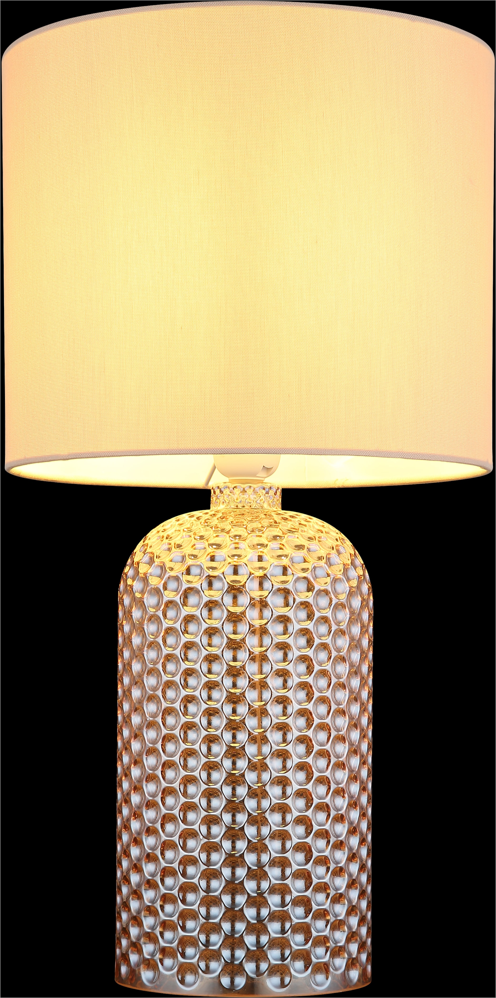 GLOBO LIGHTING Tischleuchte »SOFIA«, Leuchtmittel E27 | ohne Leuchtmittel, Tischlampe/champagnerfarben/Wohnzimmer/Flur/Schlafzimmer