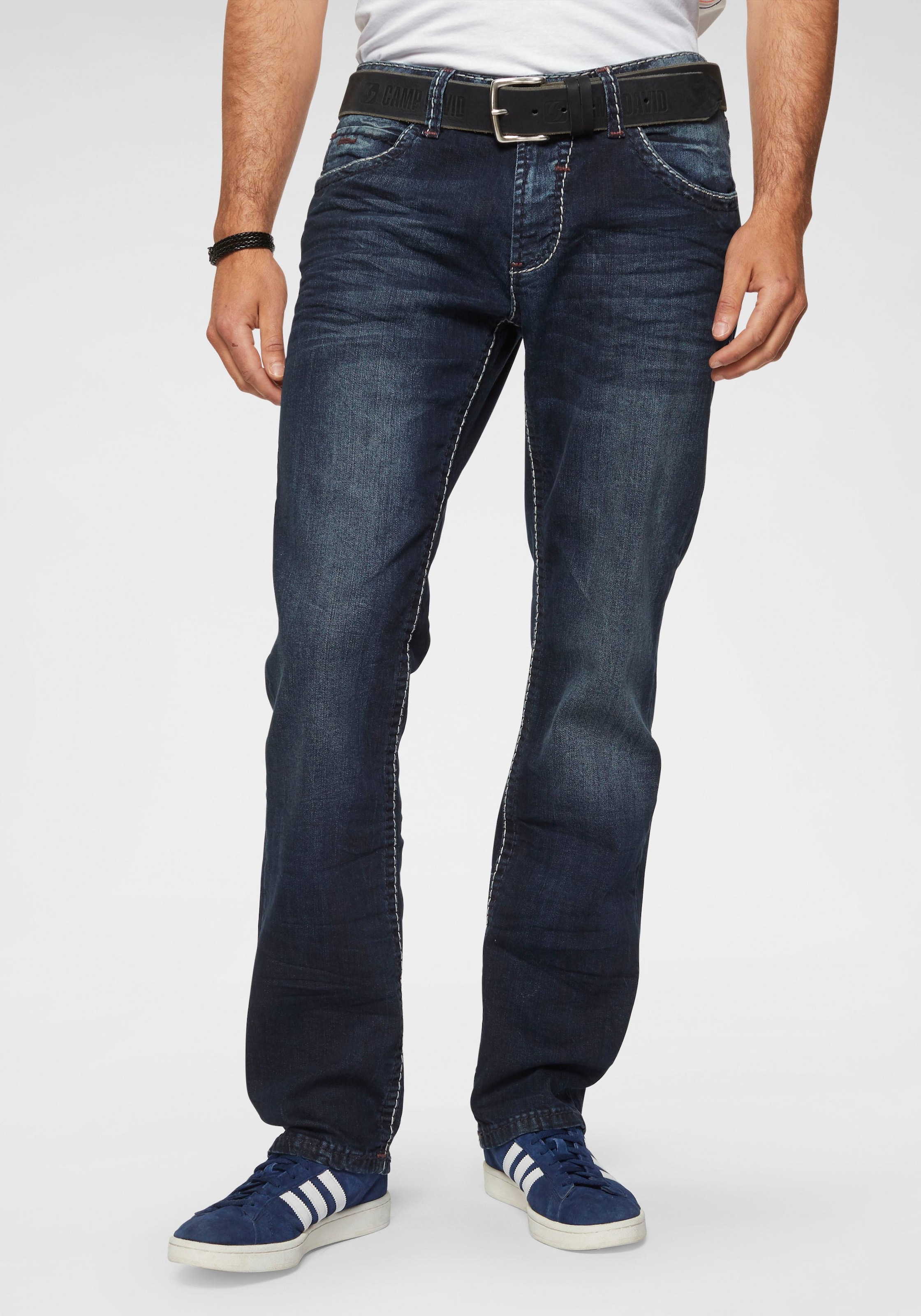 CAMP DAVID Straight-Jeans »NI:CO:R611«, mit markanten Steppnähten