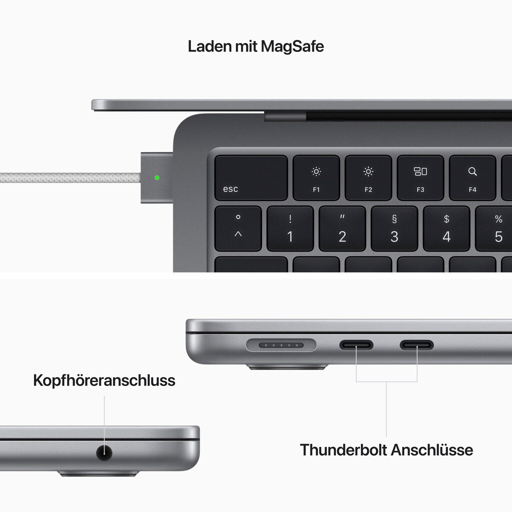 Apple Notebook »MacBook Air«, 34,46 cm, / 13,6 Zoll, Apple, M2, 8-Core GPU, 1000 GB SSD