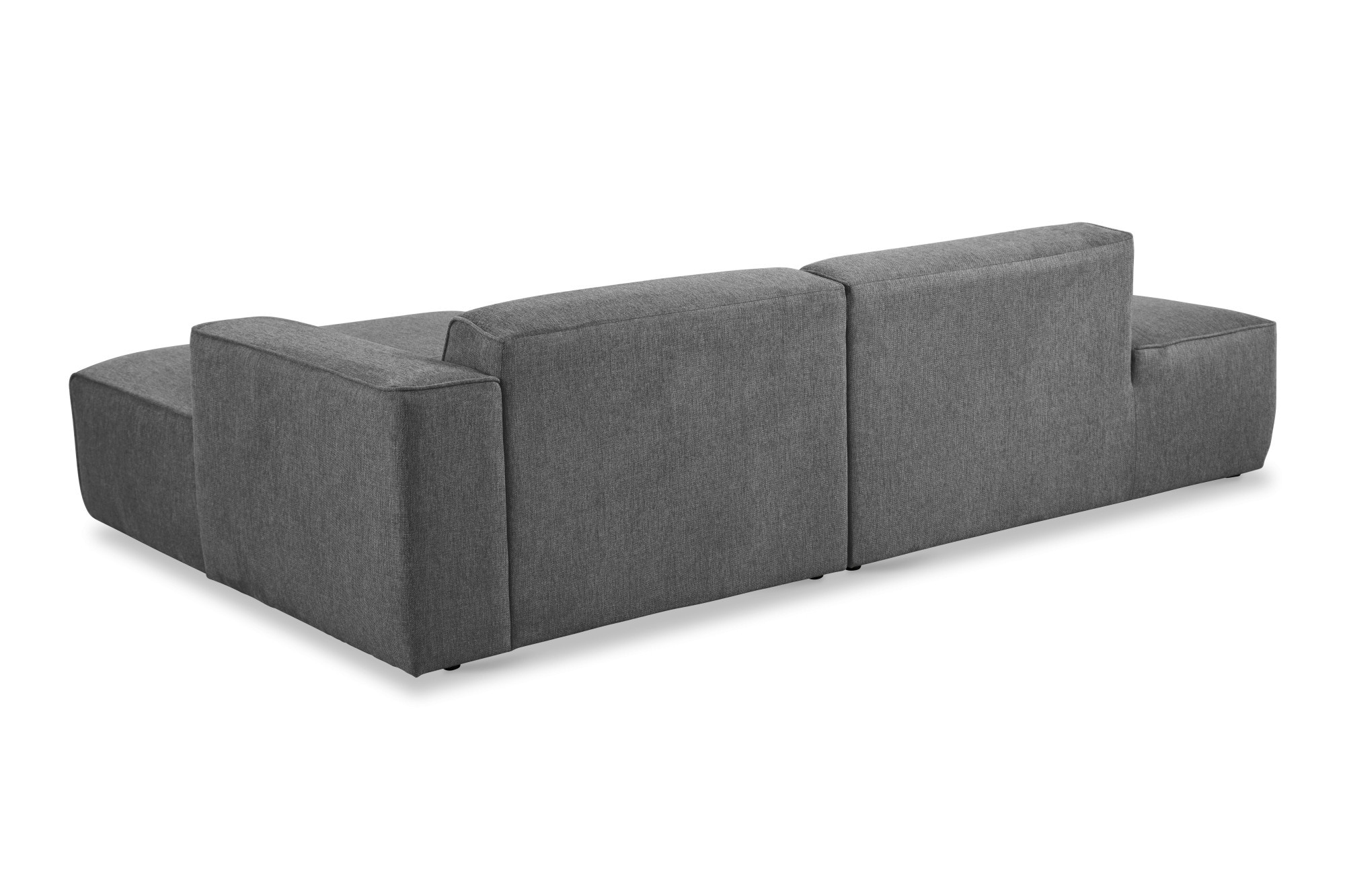 andas Ecksofa »Noord mit Kedernaht, Breite 227 cm«, Cord, Struktur, Webstoff, mit Wellenunterfederung, Massivholzrahmen