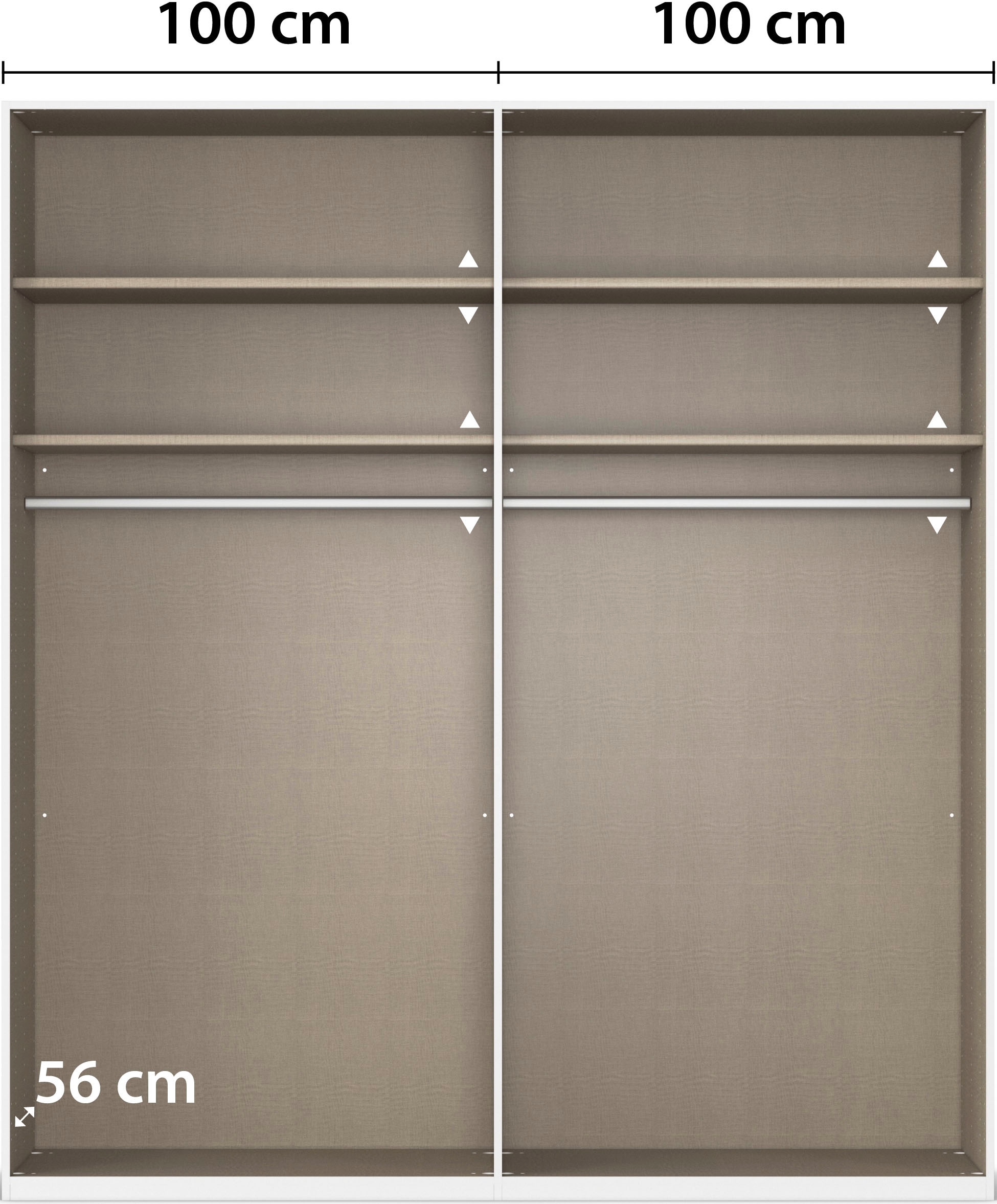 rauch Drehtürenschrank »Kleiderschrank Schrank Garderobe Wäscheschrank BESTSELLER MONTCLAR« 3 Ausstattungen BASIC/CLASSIC/PREMIUM, Breiten 201/251/301/350/400 cm,  Front in Glas/Hochglanz/Dekor/Grauspiegel in 5 Breiten MADE IN GERMANY