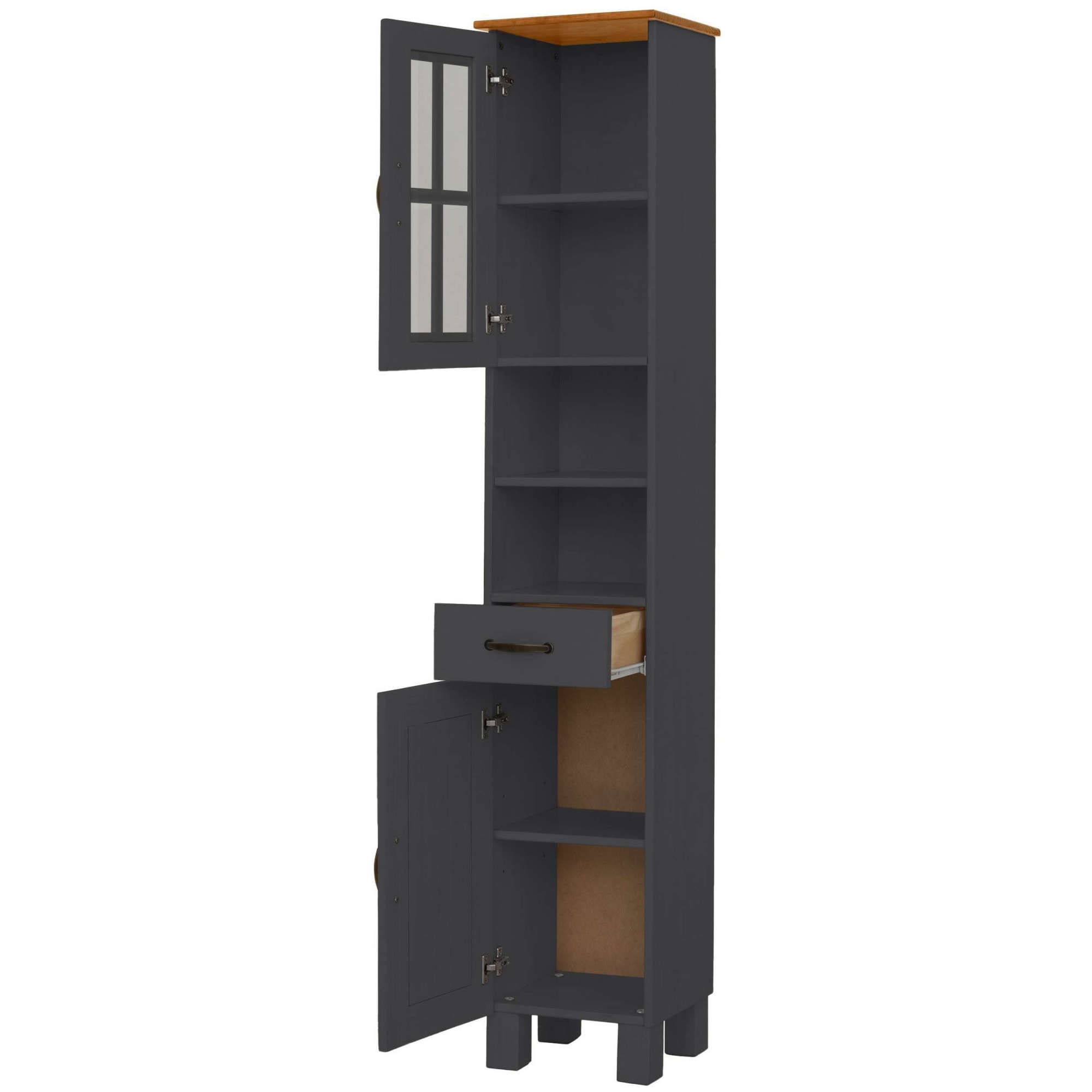 Home affaire Hochschrank »Rodby«, FSC®-zertifiziertes Massivholz, Breite 33cm, Höhe 180cm