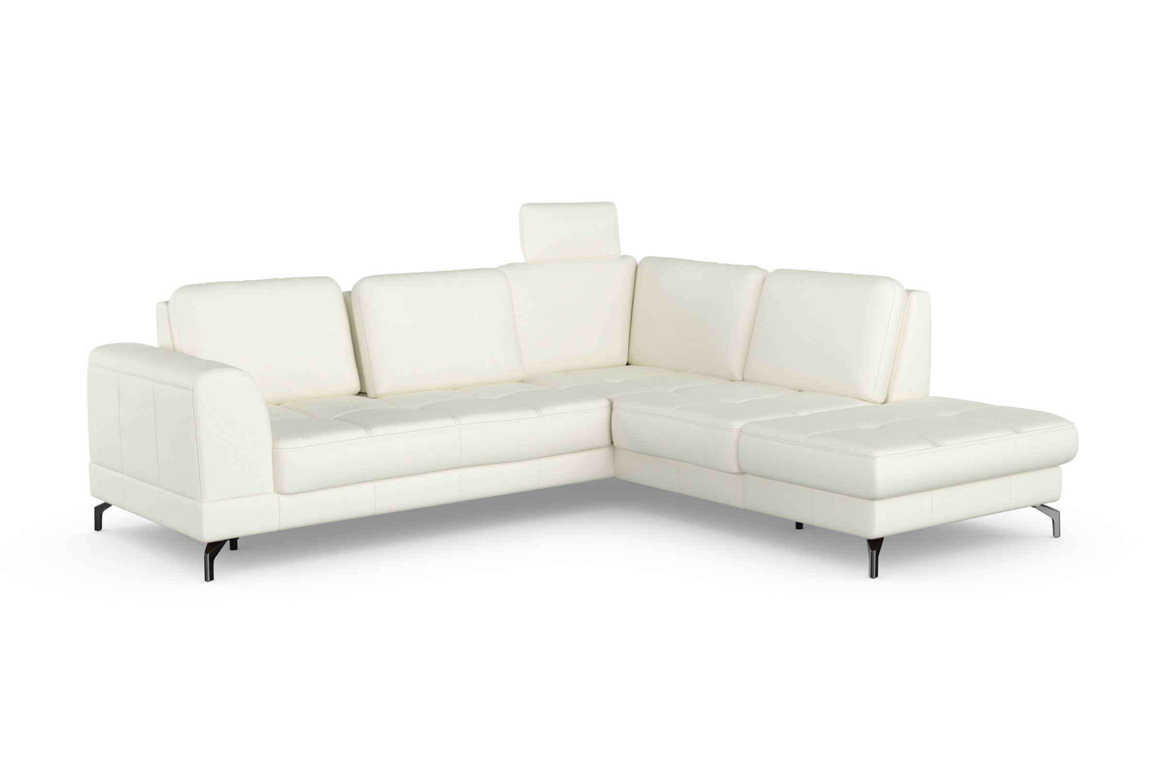 sit&more Ecksofa »Bendigo L-Form«, inklusive Sitztiefenverstellung, Bodenfreiheit 12 cm, in 2 Fußfarben