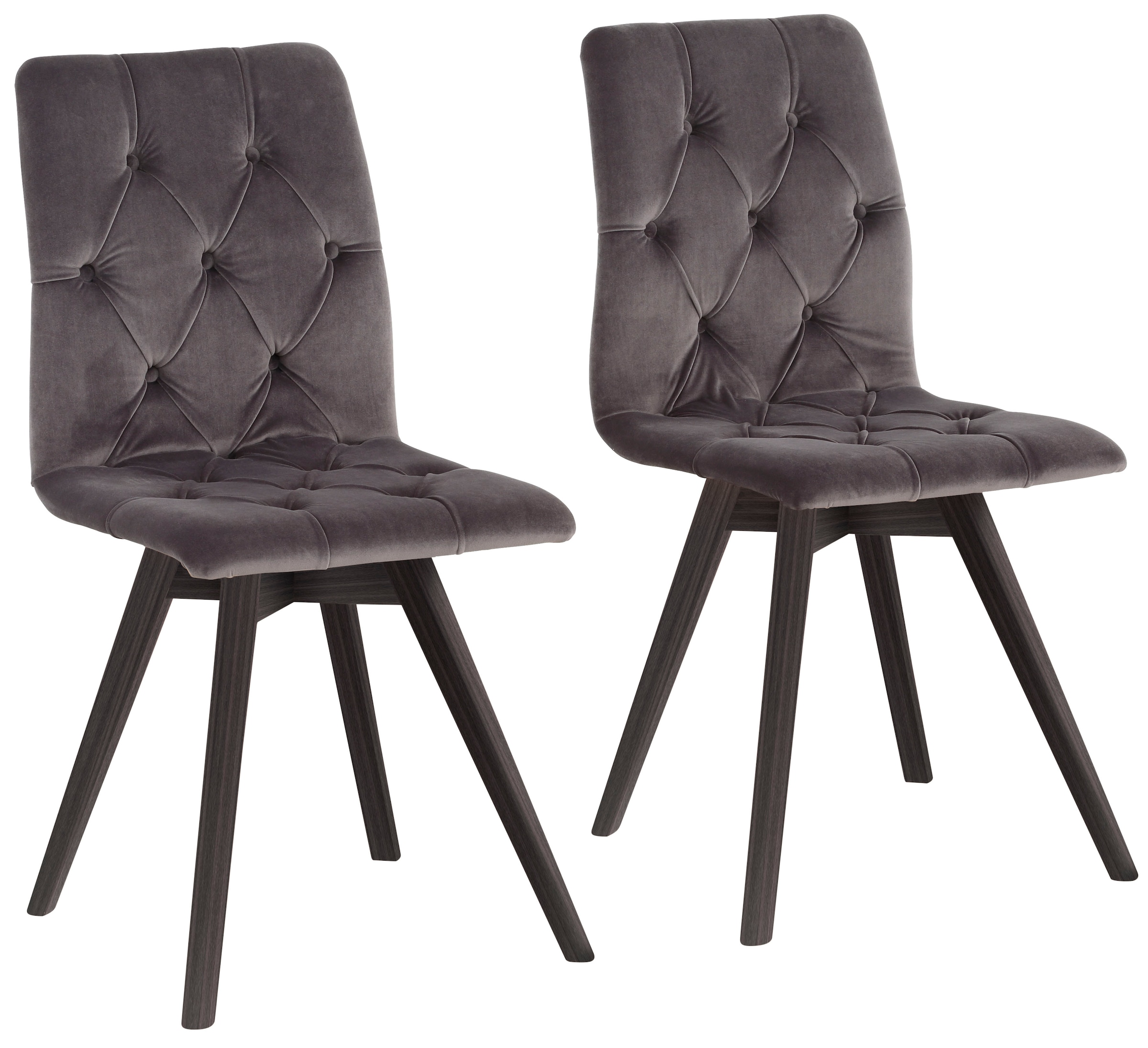 andas Esszimmerstuhl »Rania«, (Set), 2 St., Samtoptik, mit Massivholzbeinen günstig online kaufen