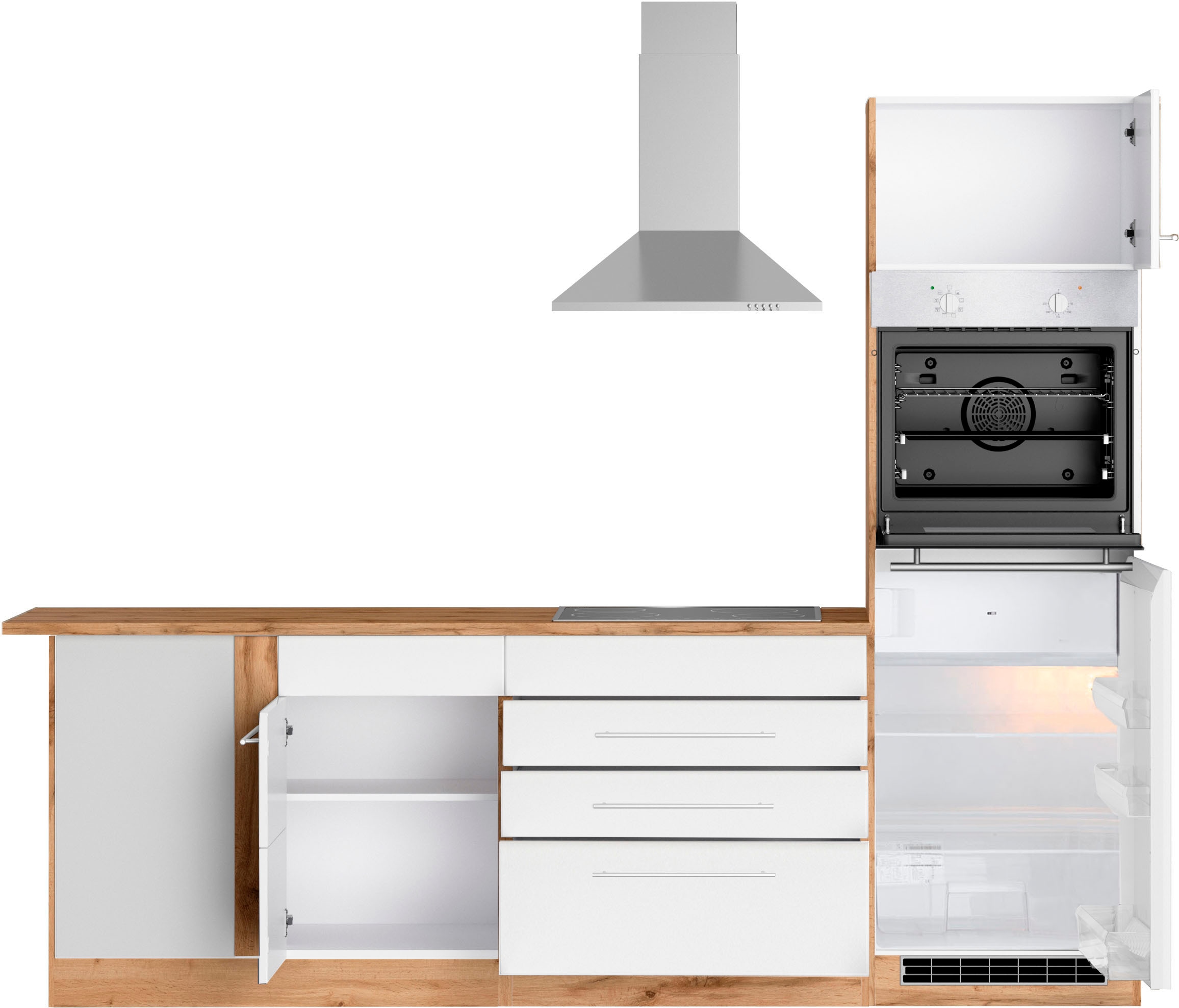 KOCHSTATION Winkelküche »KS-Wien« Stellbreite 220 x 250 cm, wahlweise mit E-Geräten