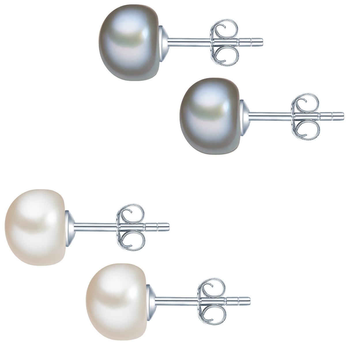 Valero Pearls Paar Ohrstecker »Set: A1094«, (4 tlg.), aus Süßwasser-Zuchtperlen