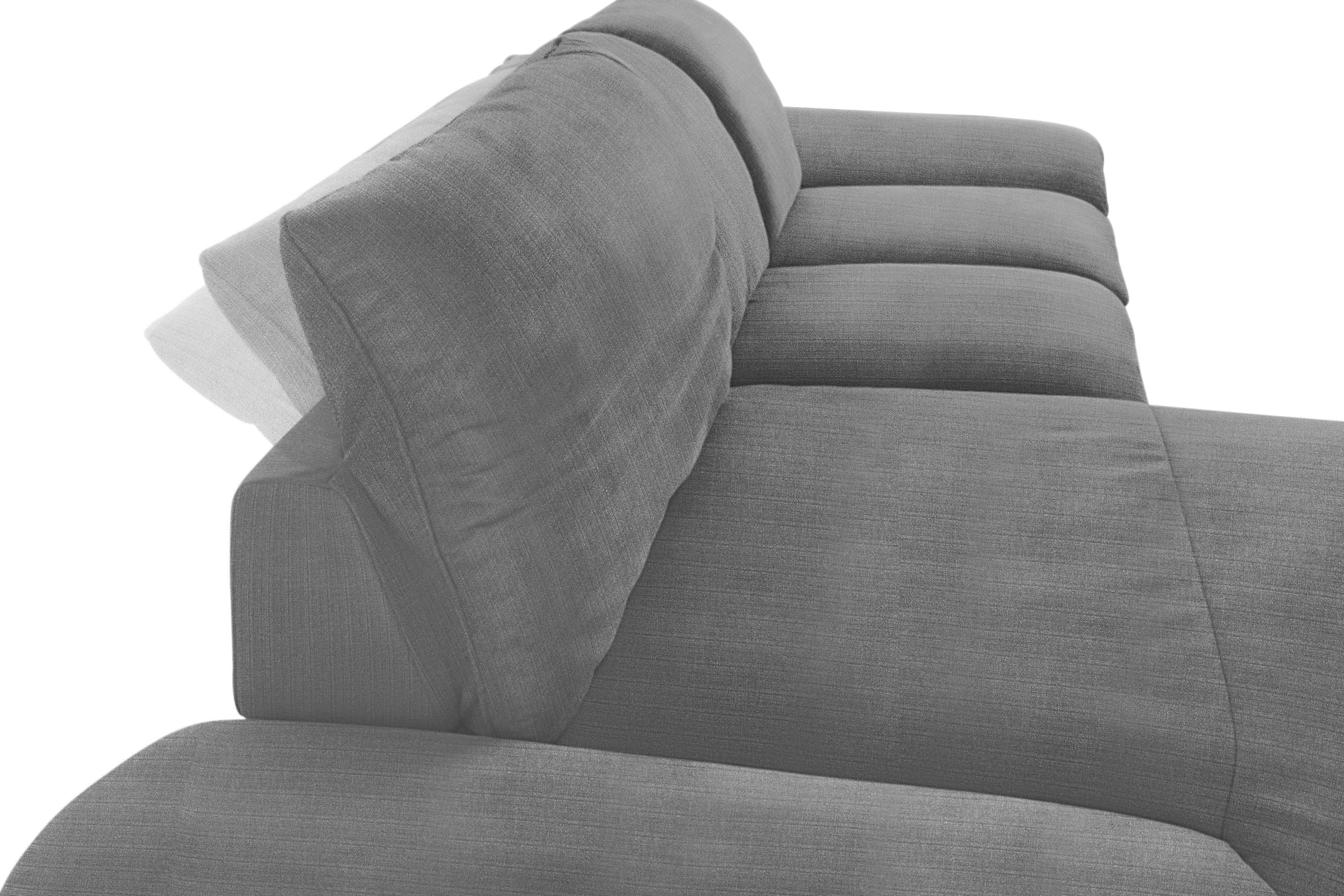 W.SCHILLIG Ecksofa »enjoy&MORE, Designsofa, bequem, zeitlos und elegant, L-Form«, mit Sitztiefenverstellung, Füße silber matt, Breite 340 cm