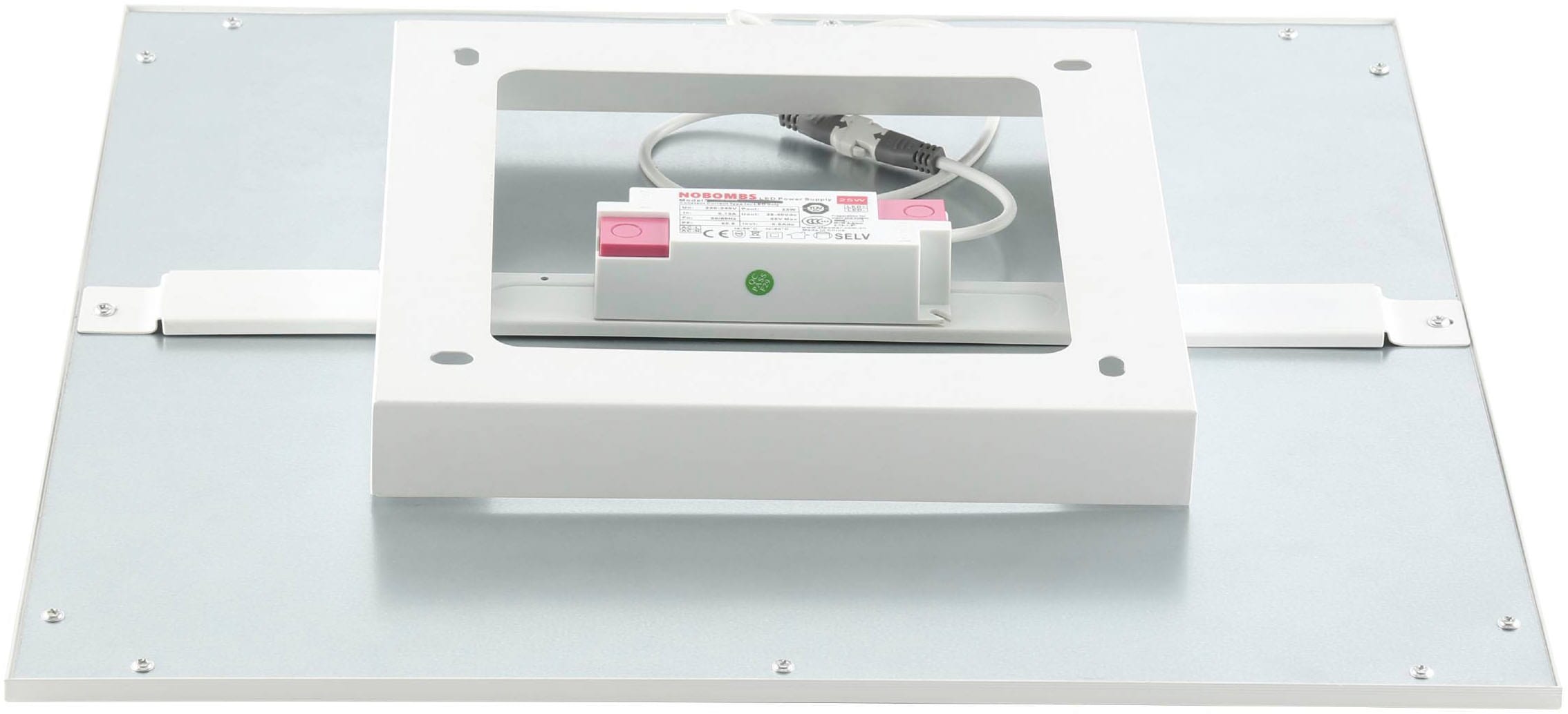 EGLO Deckenleuchte »Salobrena 1 Einbaulampe, Deckenlampe, Aluminium und Kunststoff, Lampe« LED-Modul 1 Stk. Neutralweiß LED Panel, Deckenlampe in weiß,  neutralweiß, Küchenlampe, 45 cm