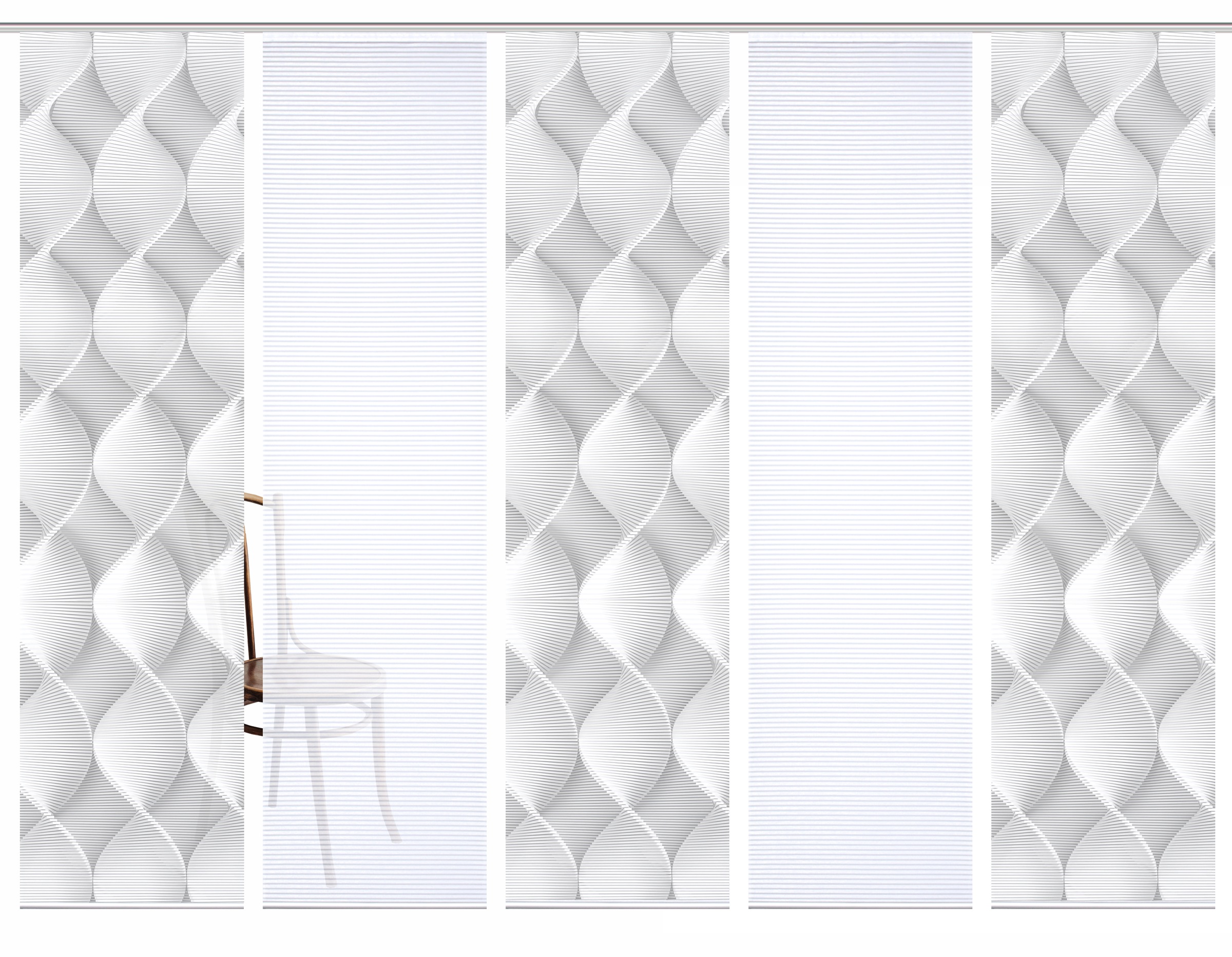 HOME in green Schiebegardine »LAMIRA« Paneelwagen 5 Stk. tlg. SET DIGITALDR günstig online kaufen