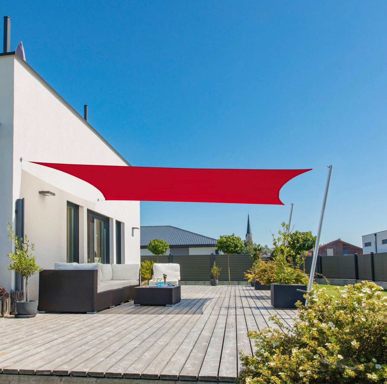 Windhager Sonnensegel »Capri Rechteck« 2x3m, rot